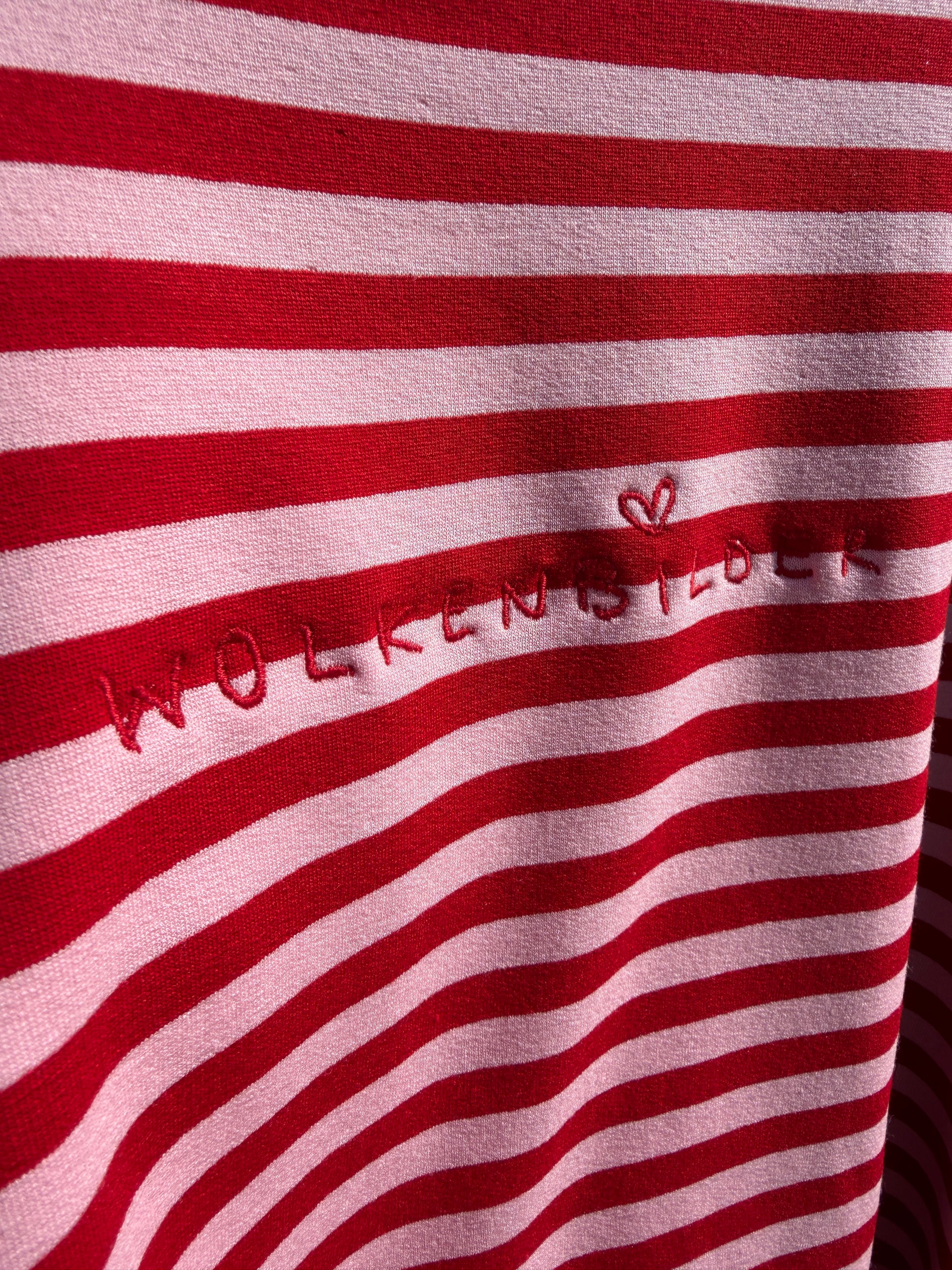 Oversized longsleeve stripes (red / pink)