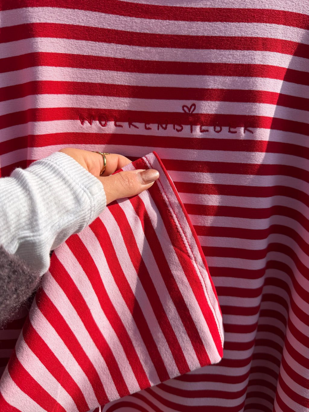 Oversized longsleeve stripes (red / pink)