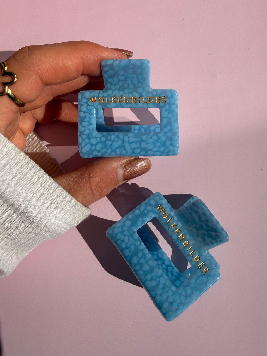 Marmorierte Haarklammer "Lindy"