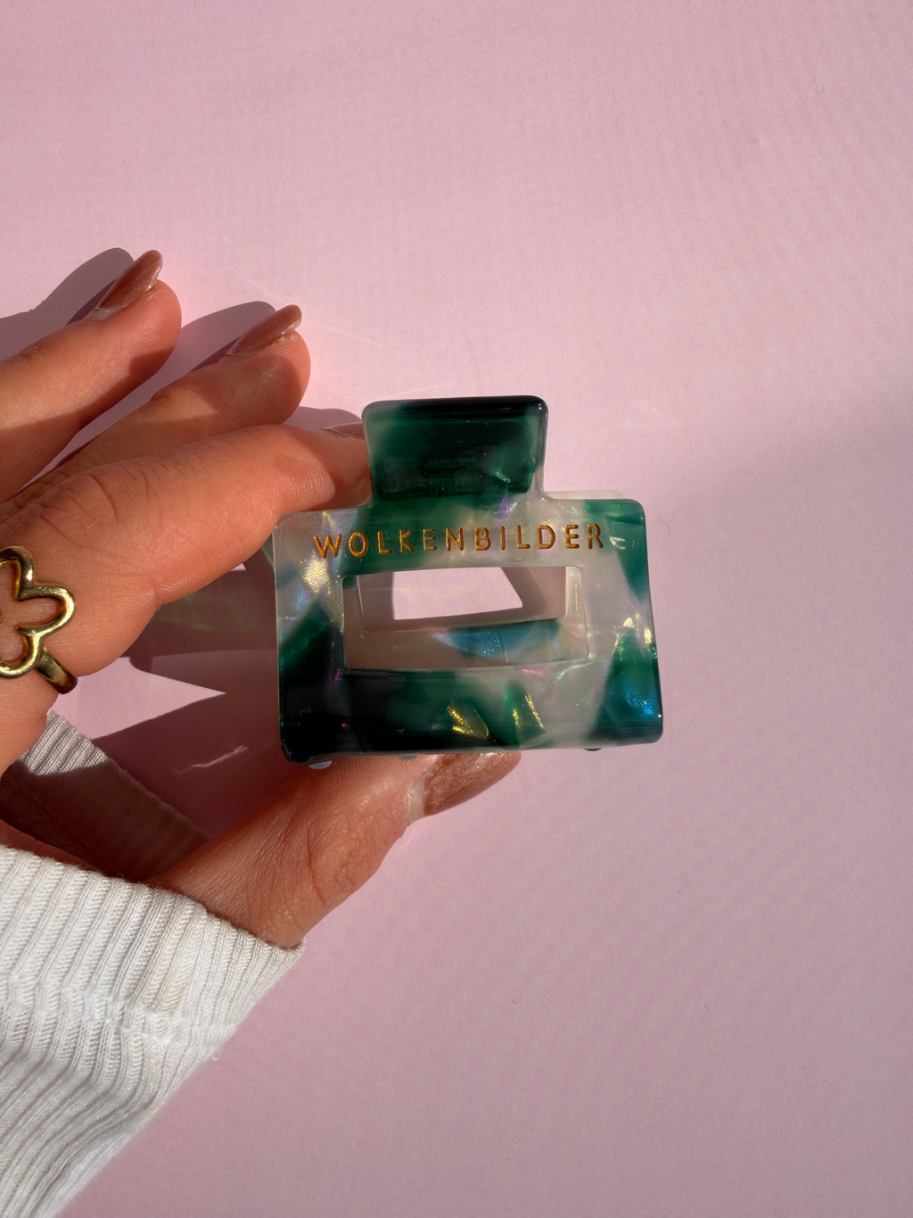 Marmorierte Haarklammer "Trini"