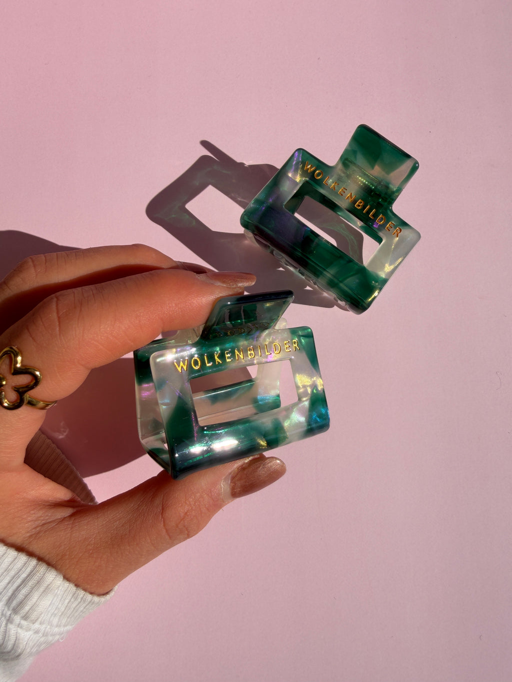 Marmorierte Haarklammer "Trini"