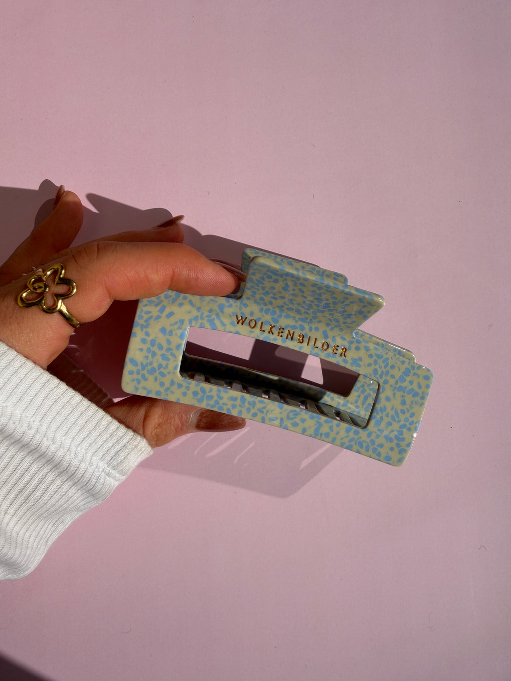 Marmorierte Haarklammer "LIE"