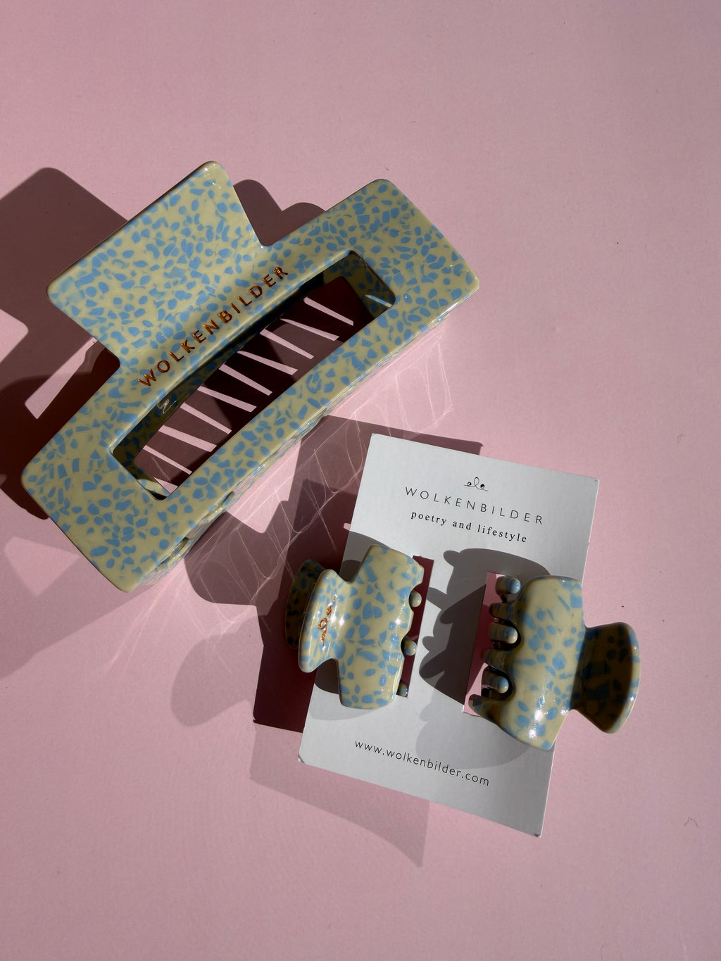 Marmorierte Haarklammer "LIE"