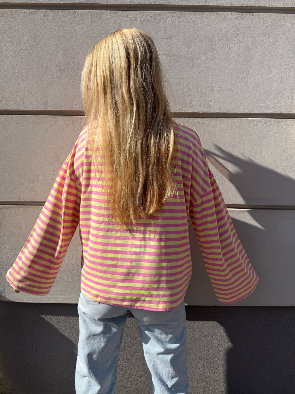 Oversized longsleeve stripes (yellow / pink)