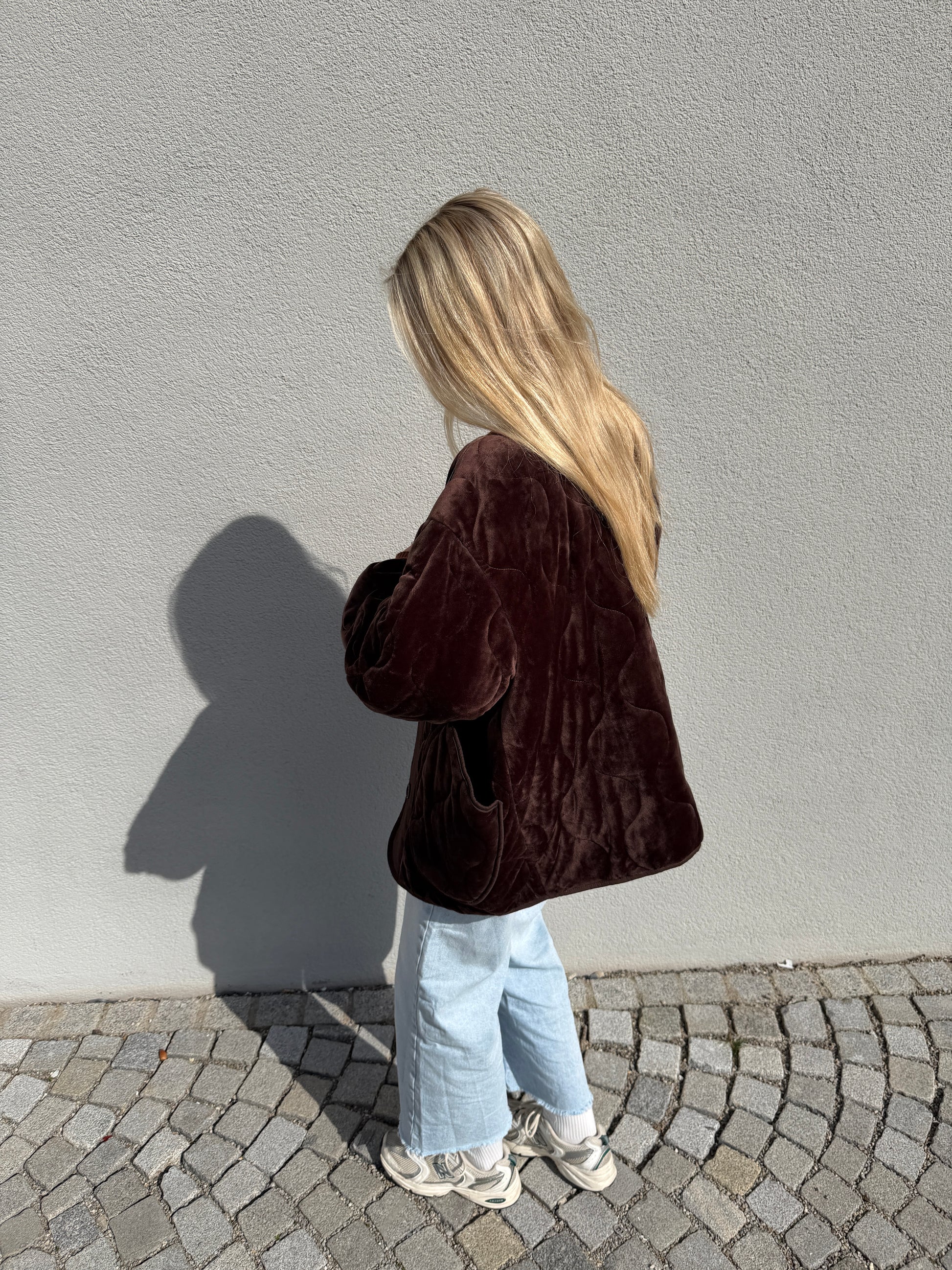 Steppjacke / Bomberjacke in Samtoptik