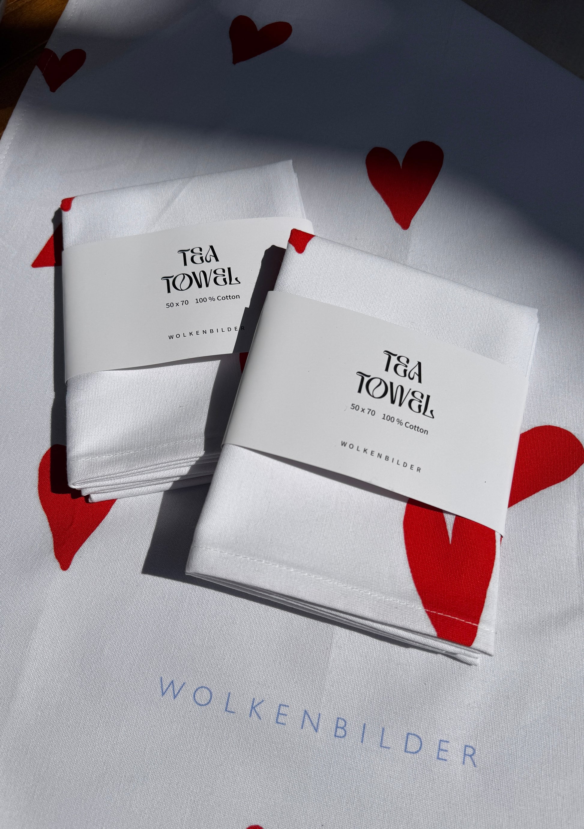 Tea Towel/Geschirrtuch - HEARTS