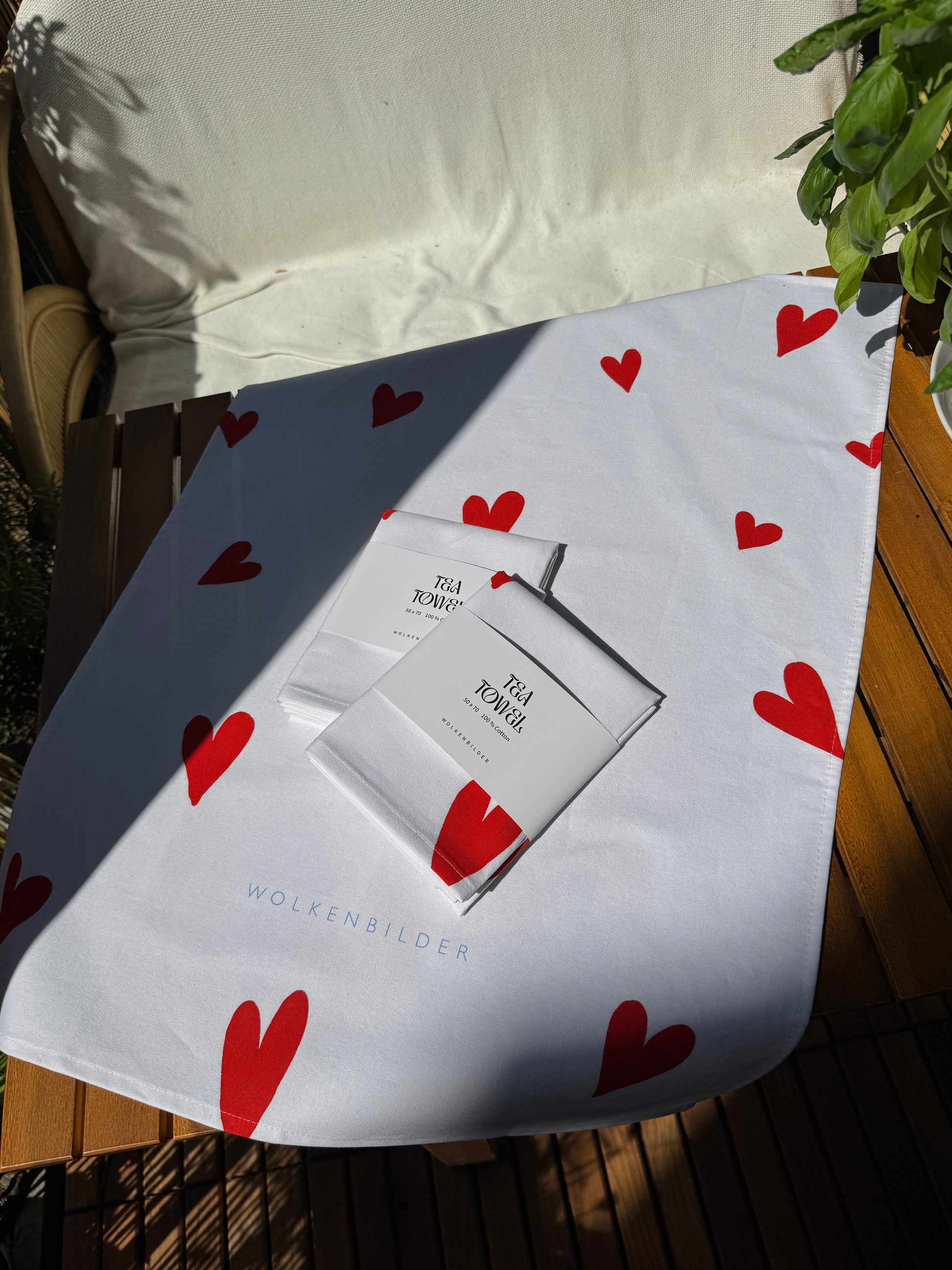 Tea Towel/Geschirrtuch - HEARTS