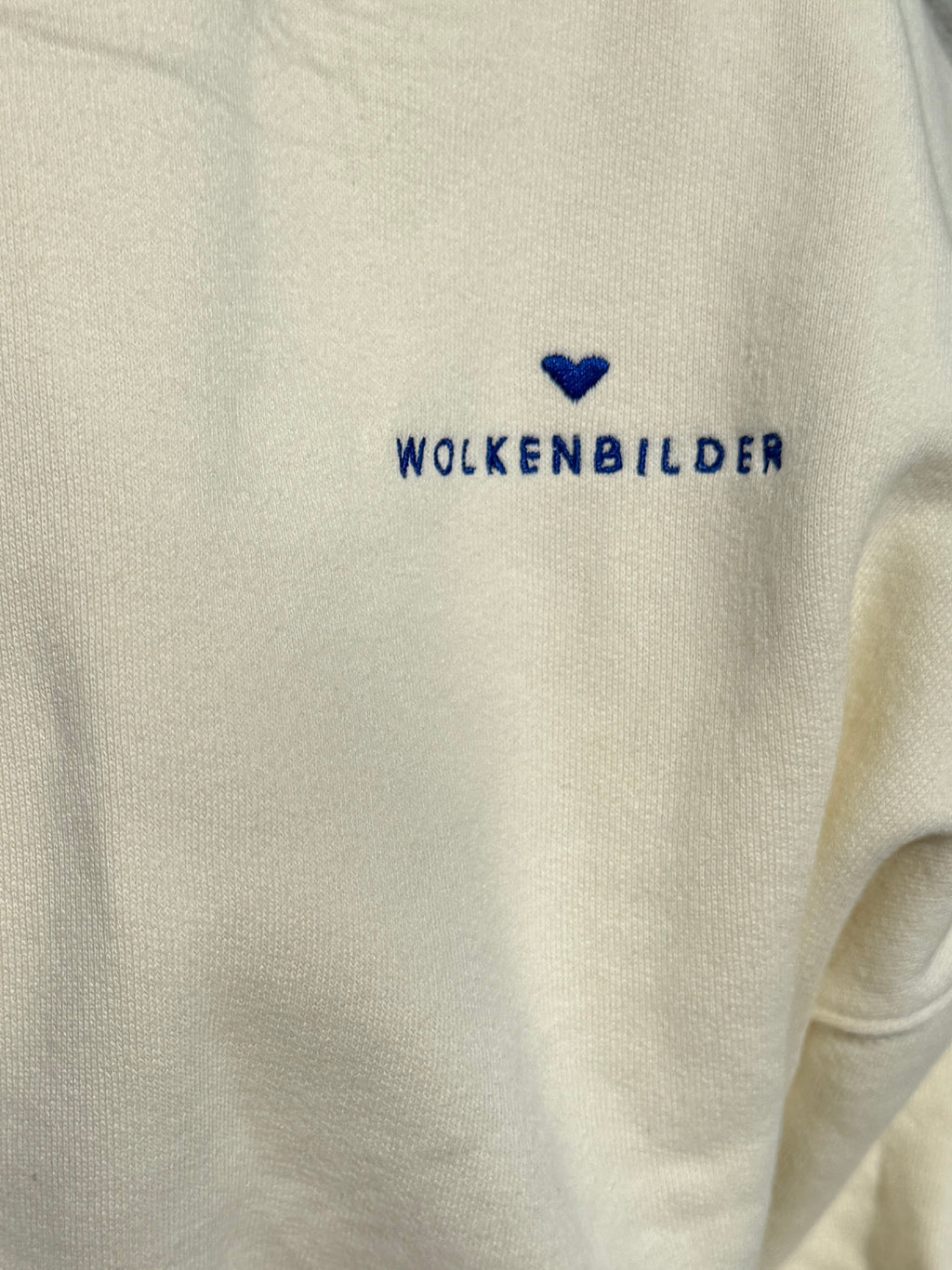 Sweater "More Amore" creme / blue