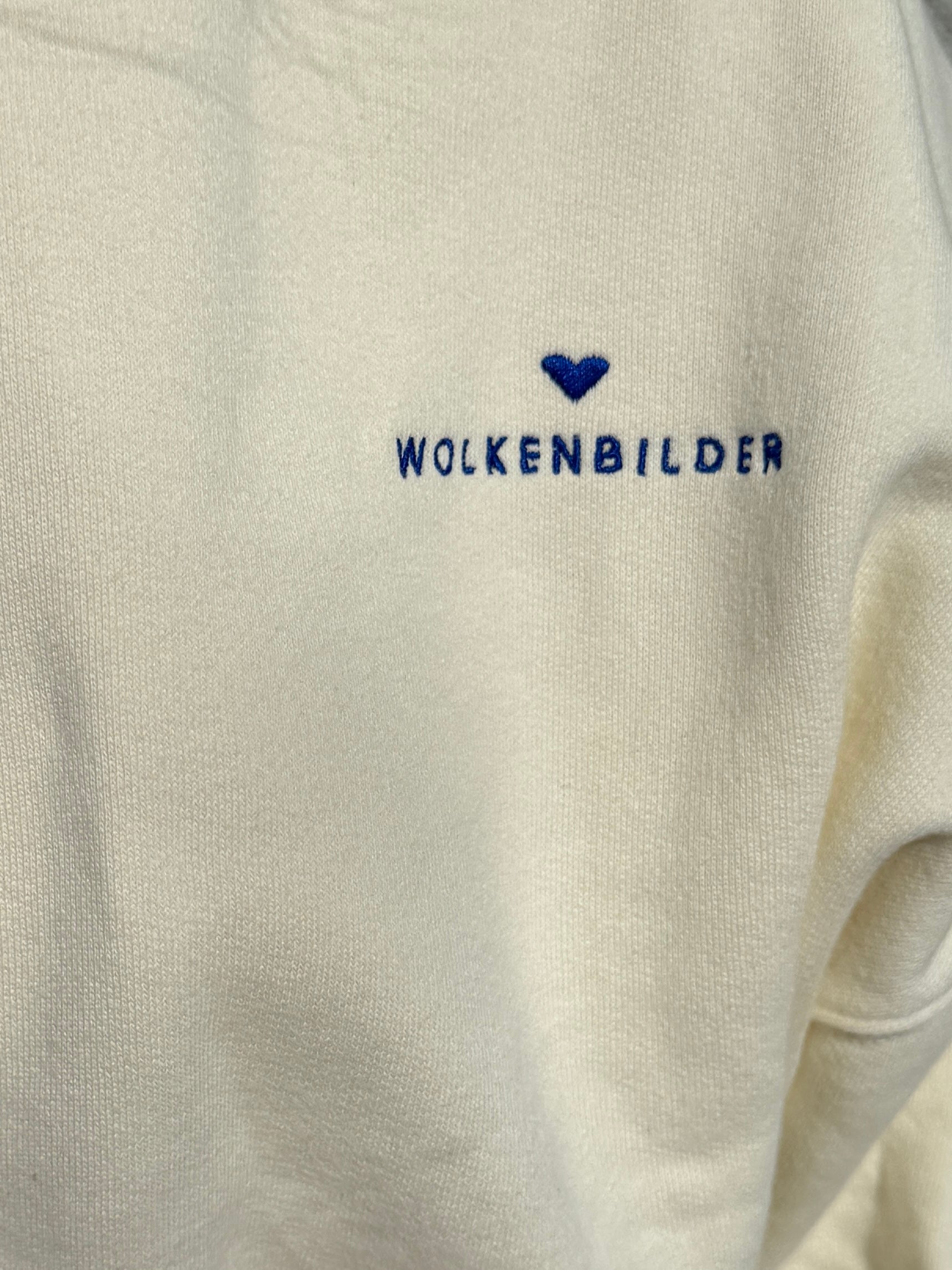 Sweater "More Amore" creme / blue