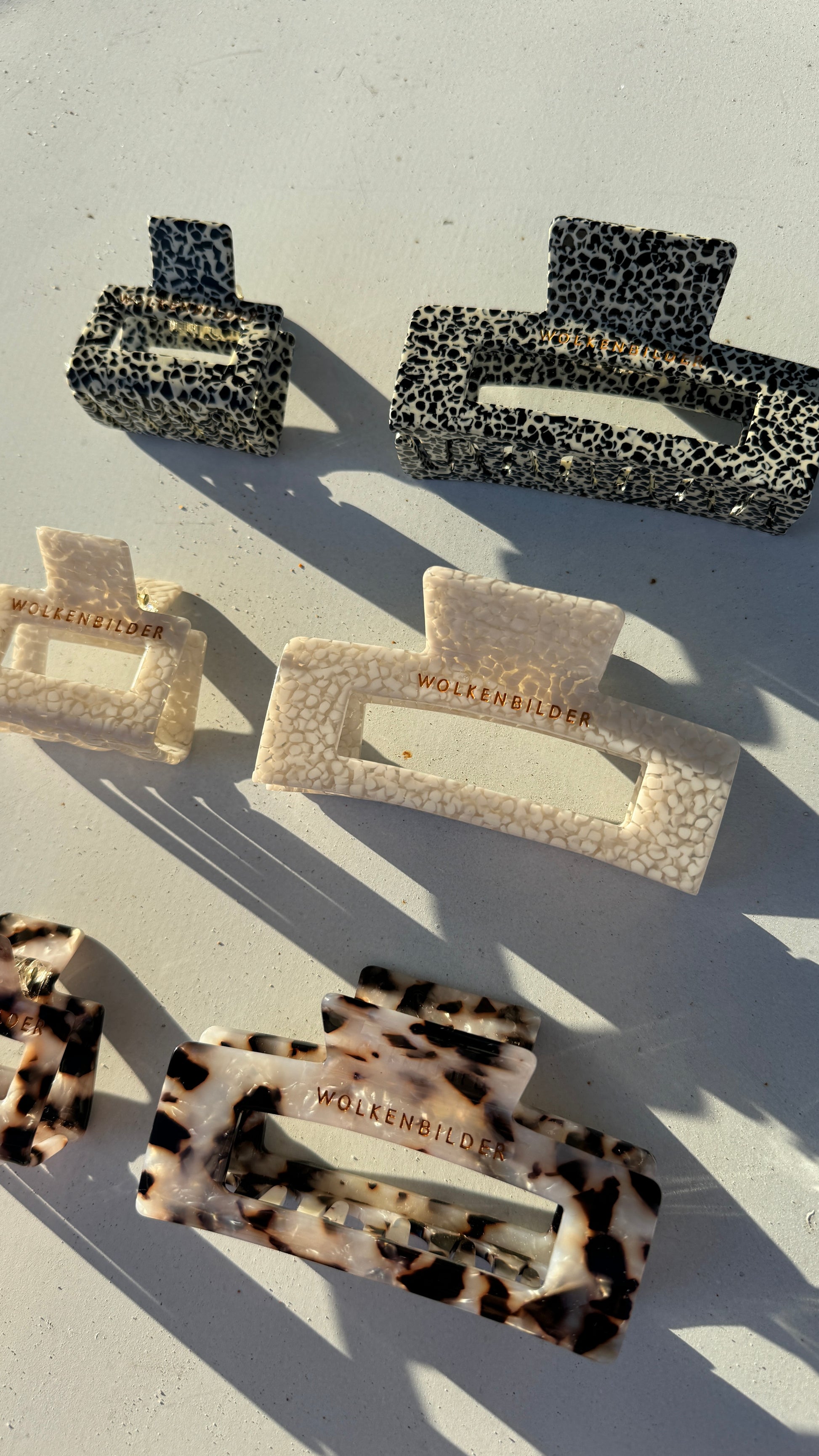 Marmorierte Haarklammer "MARCELLA"