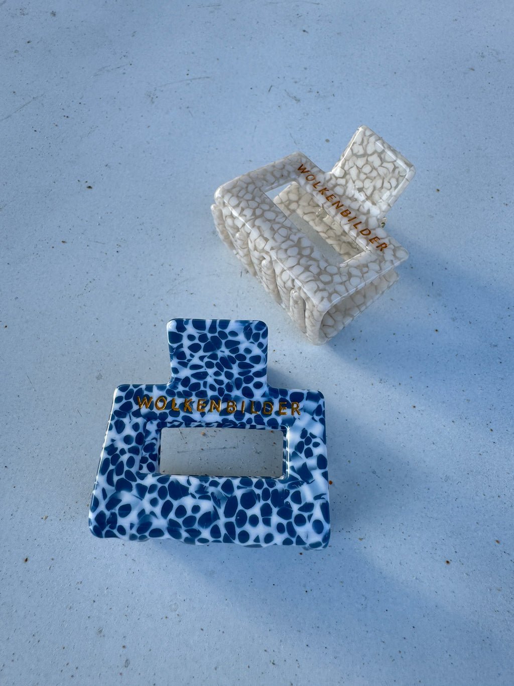 Marmorierte Haarklammer "Ocean"