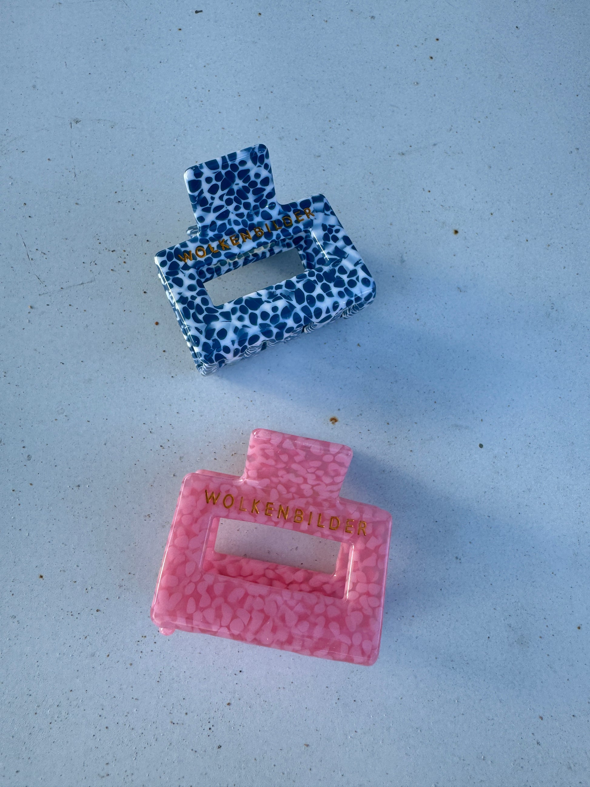 Marmorierte Haarklammer "Ocean"