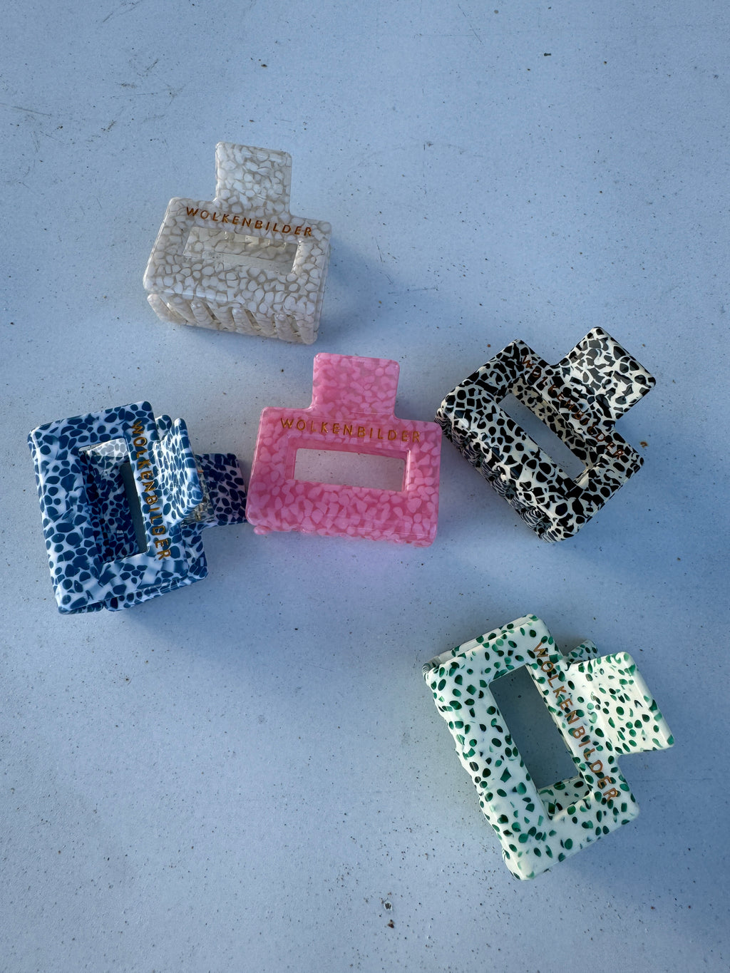 Marmorierte Haarklammer "Ocean"