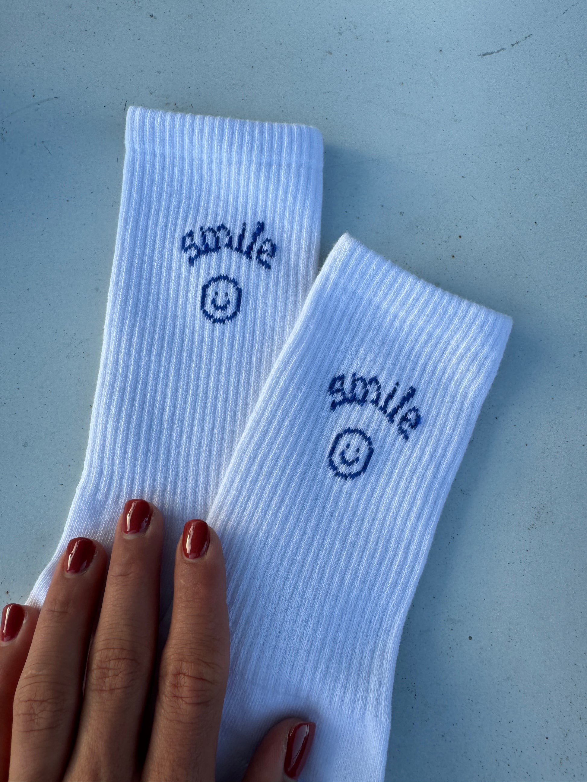 Cozy Socks "Blue SMILE"