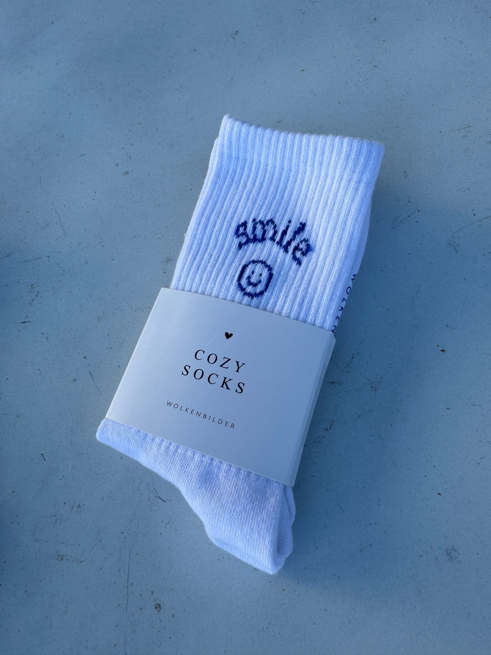 Cozy Socks "Blue SMILE"