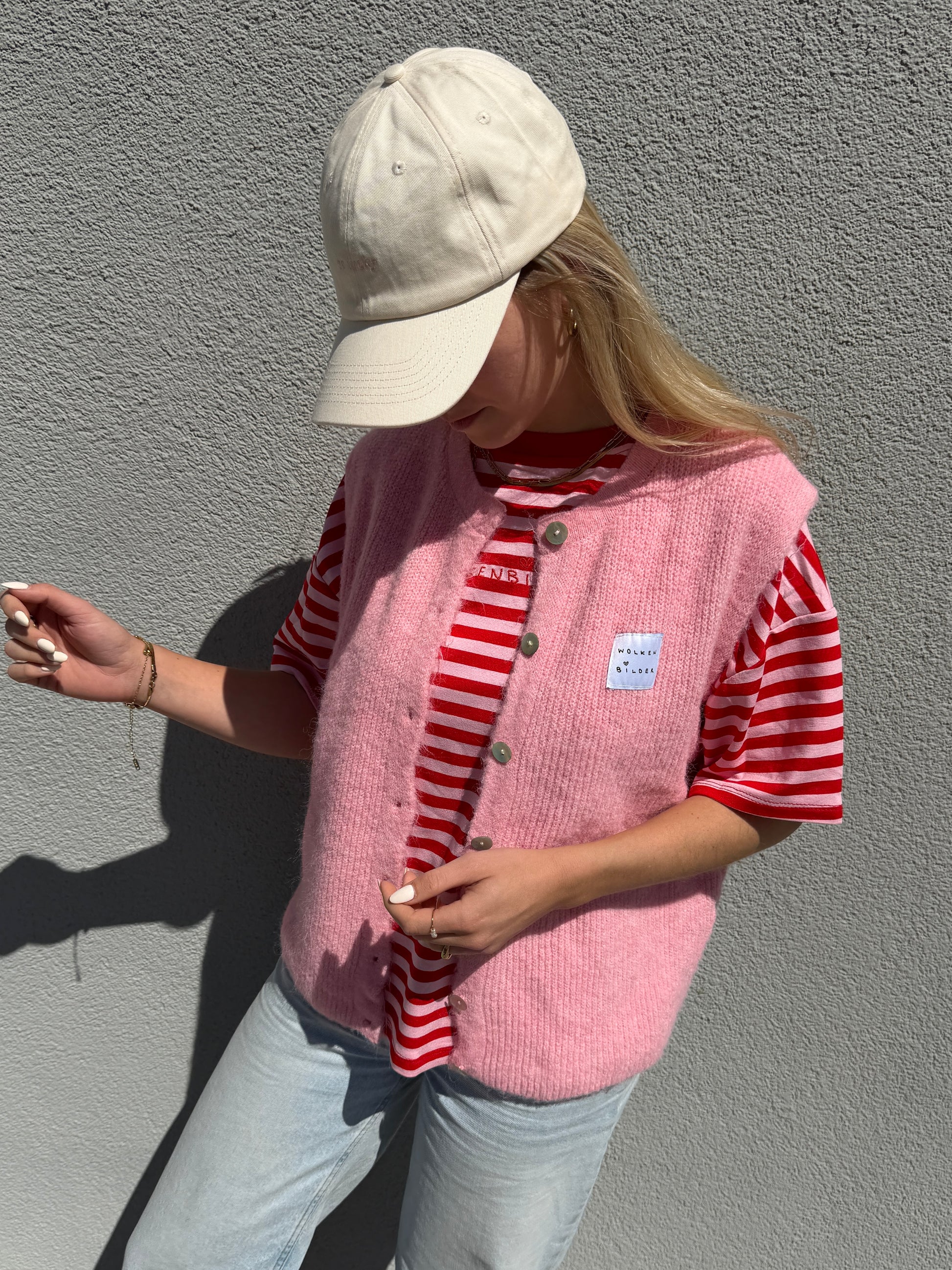 Sommerstrickweste - Rosa