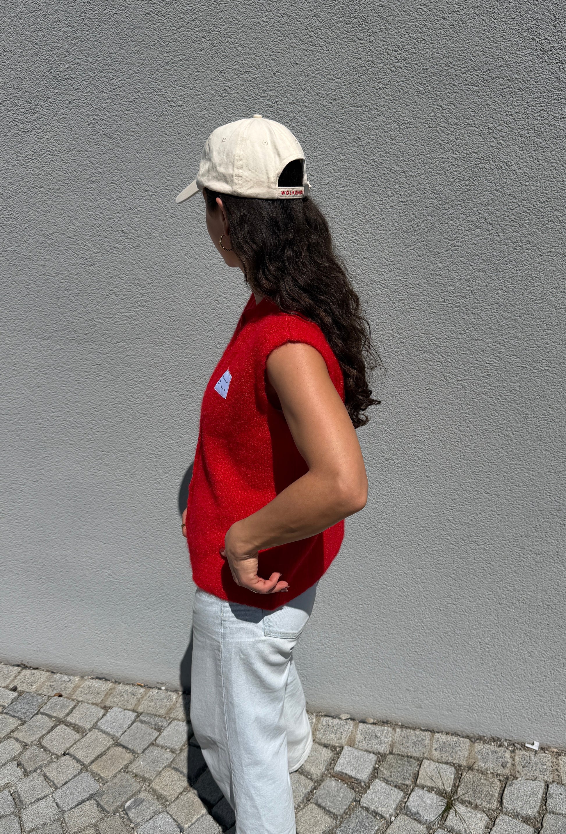 Sommerstrickweste - Rot