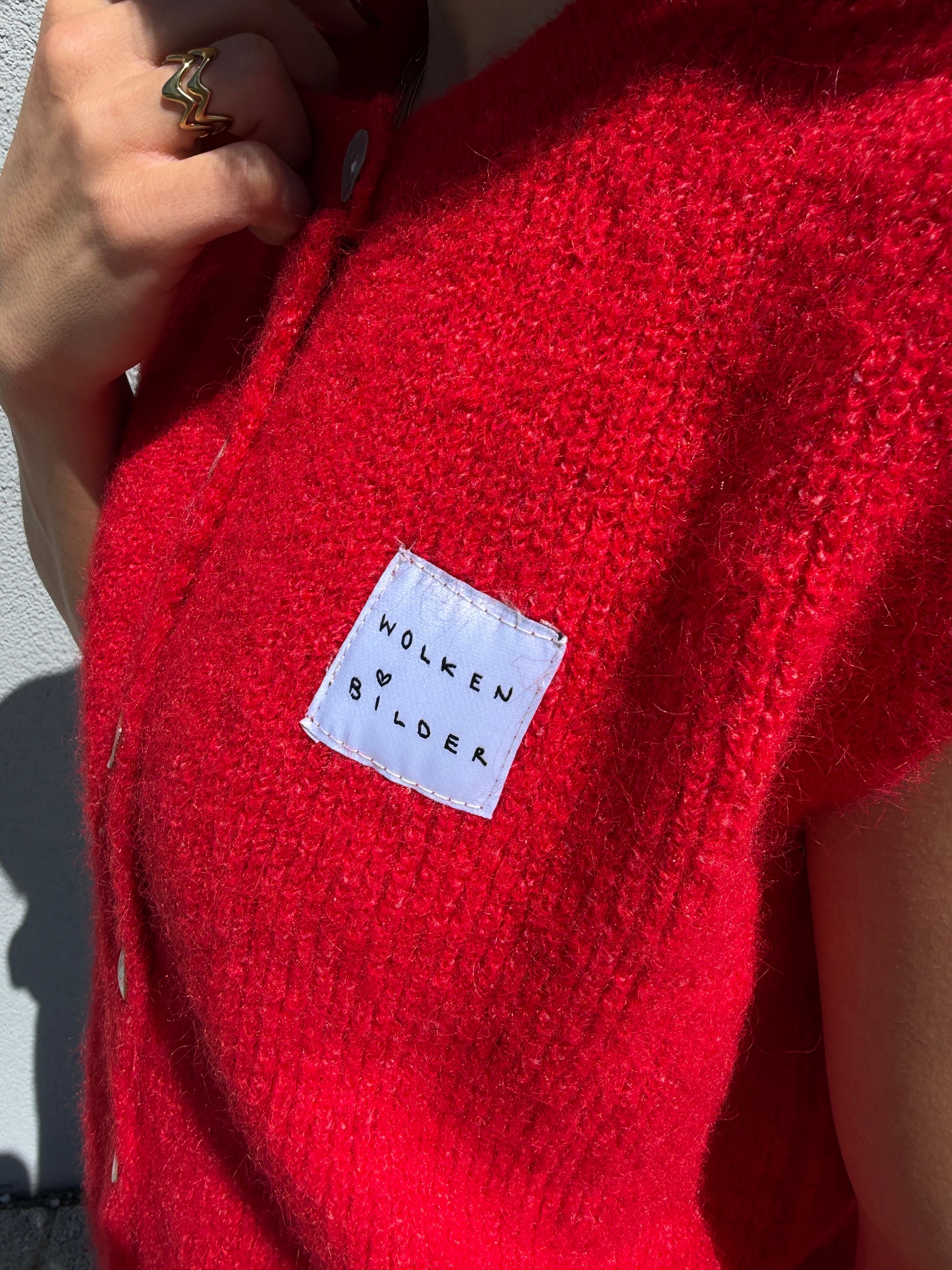Sommerstrickweste - Rot