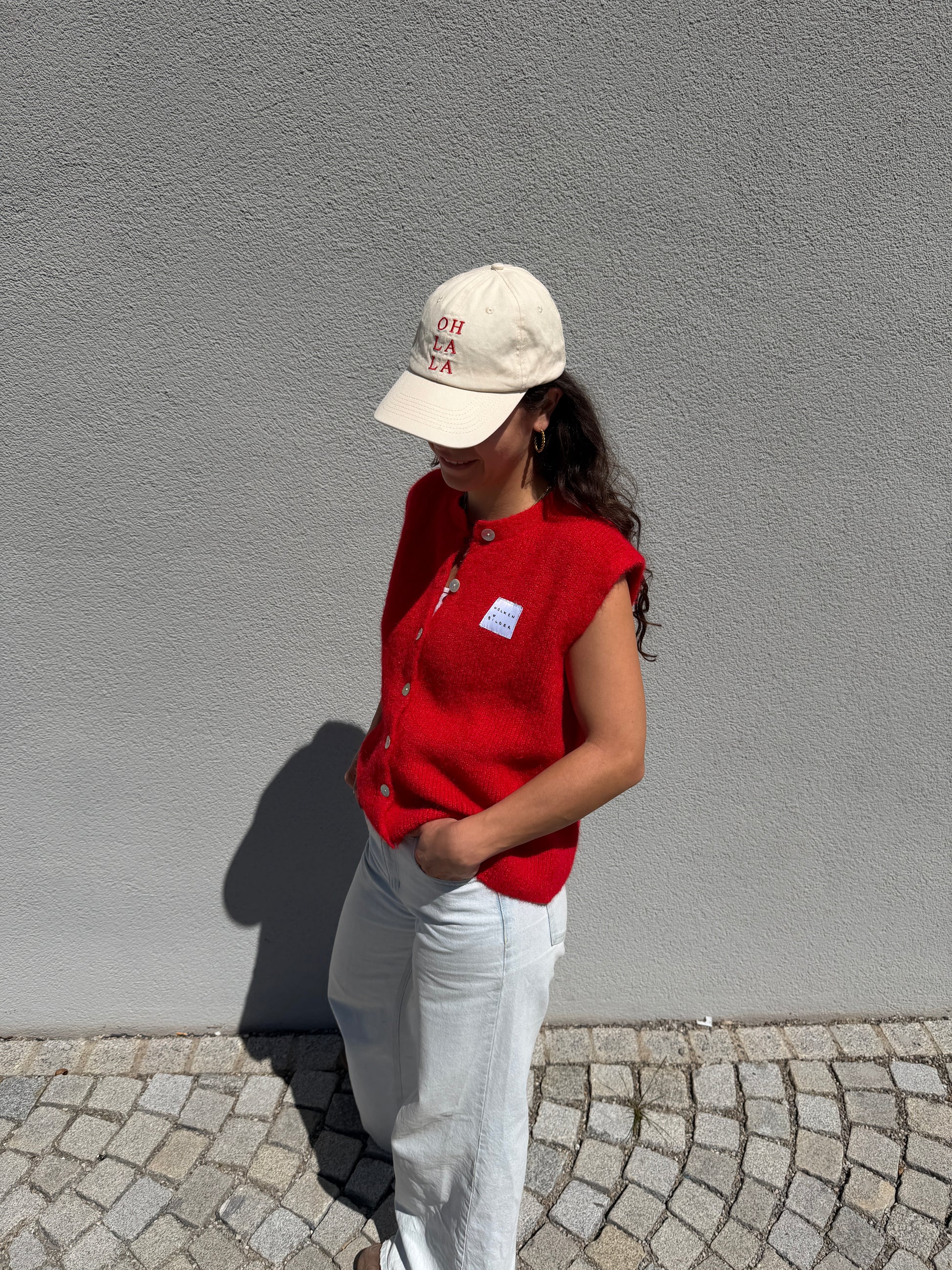 Sommerstrickweste - Rot