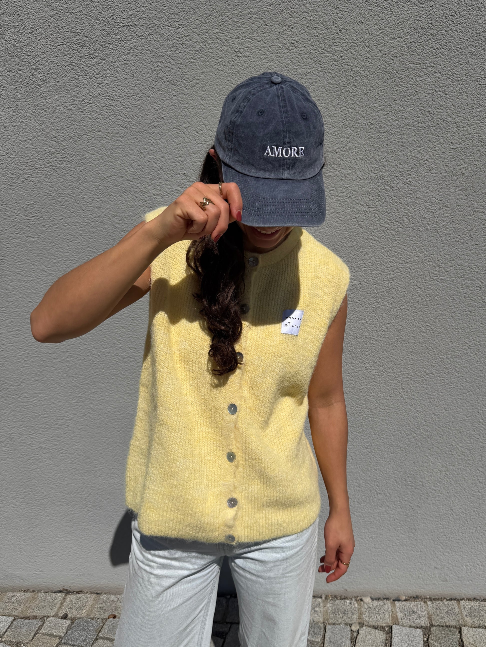 Sommerstrickweste - Gelb