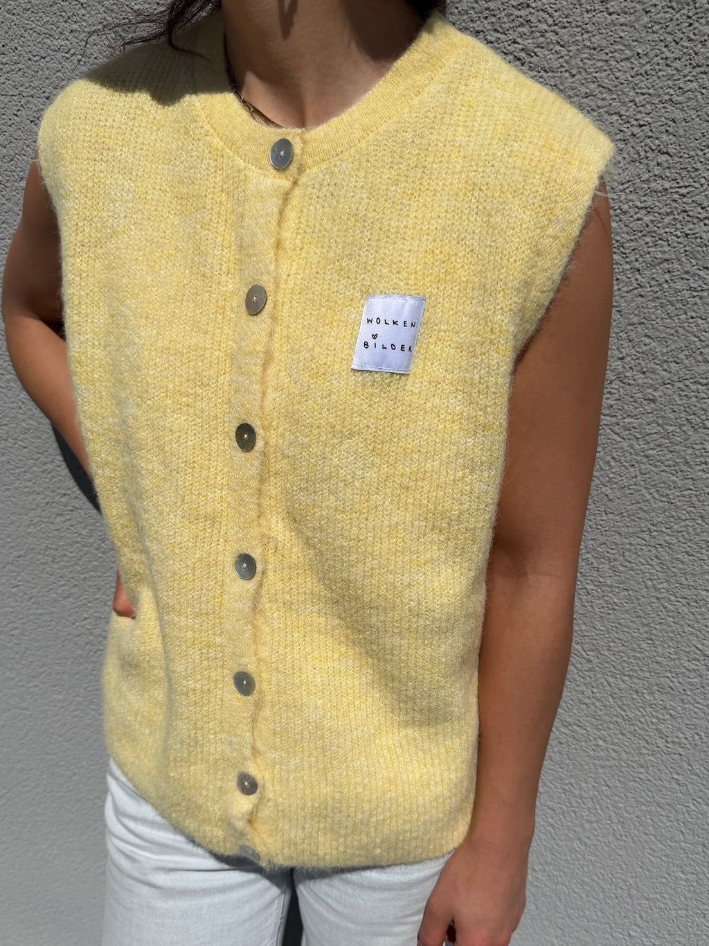 Sommerstrickweste - Gelb