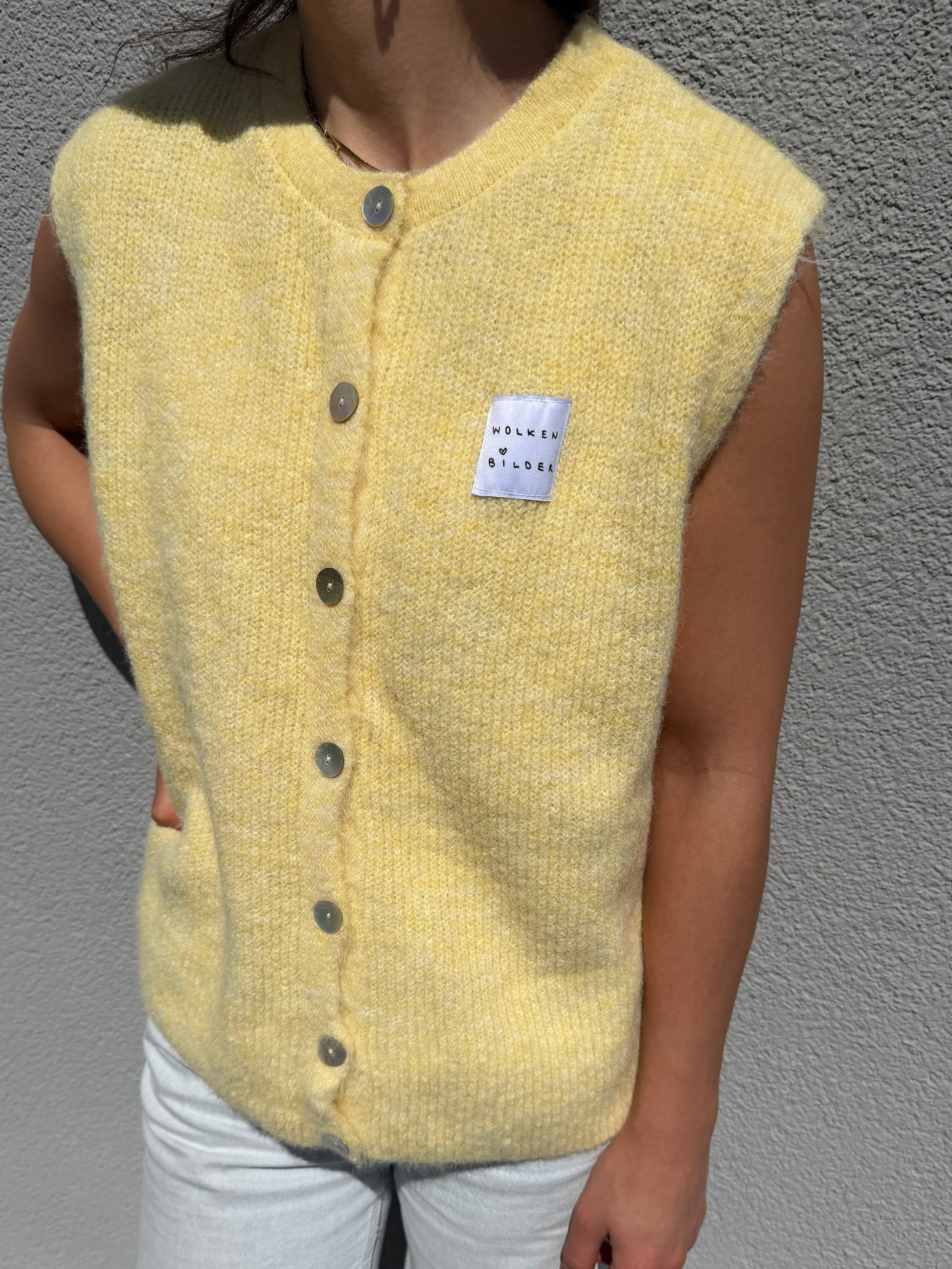 Sommerstrickweste - Gelb