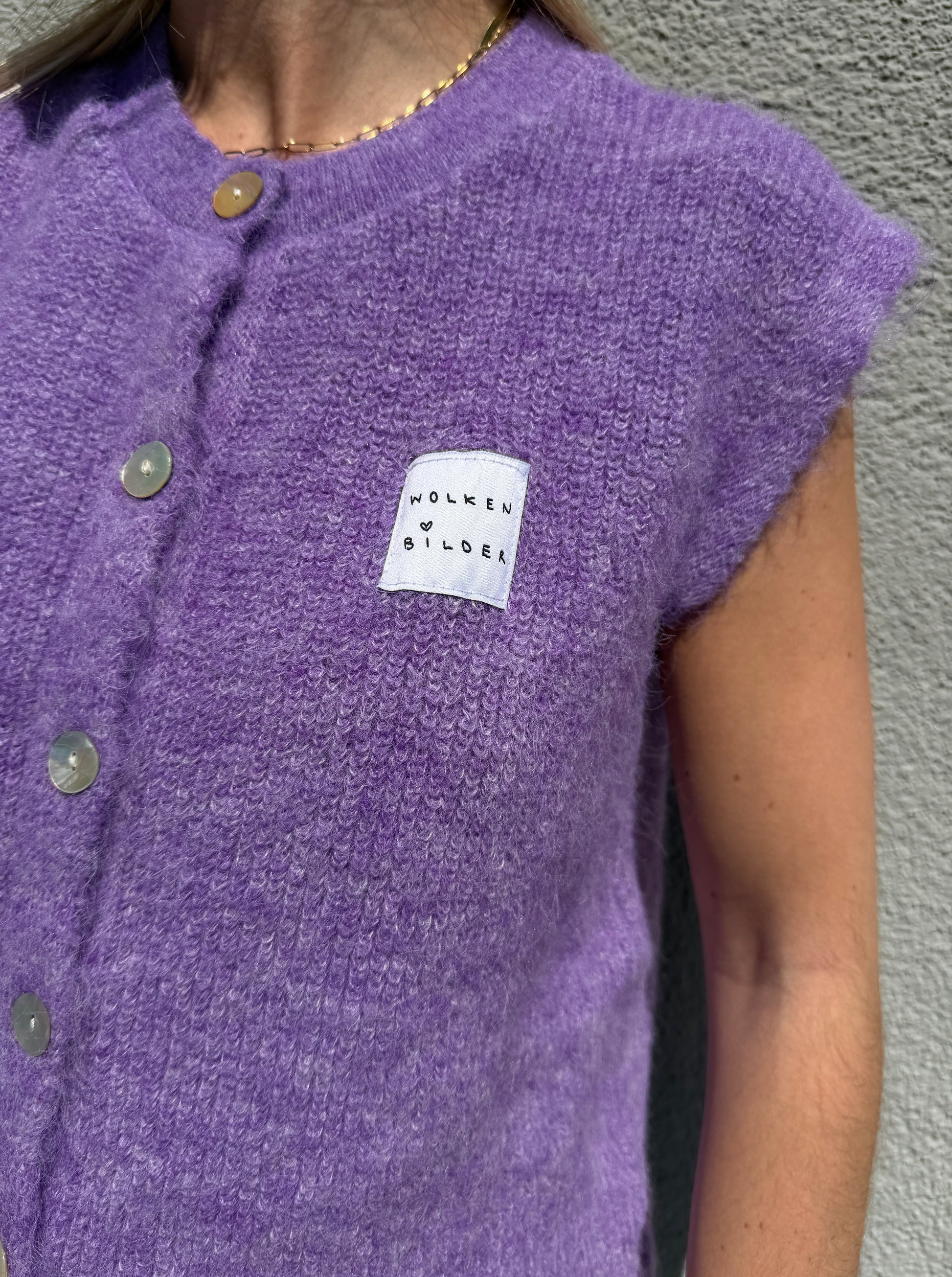 Sommerstrickweste - Lila