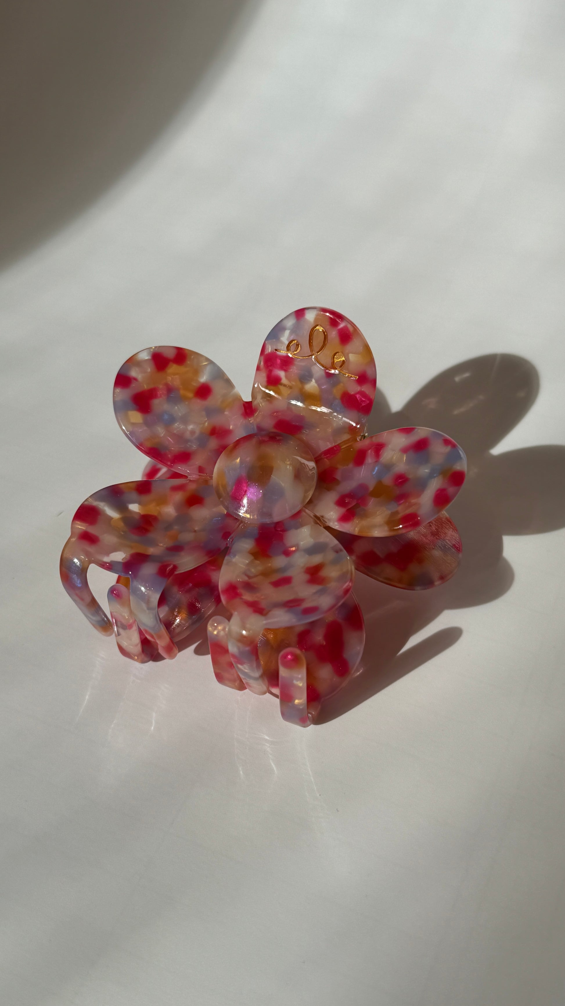 Marmorierte Haarklammer "FLORA"