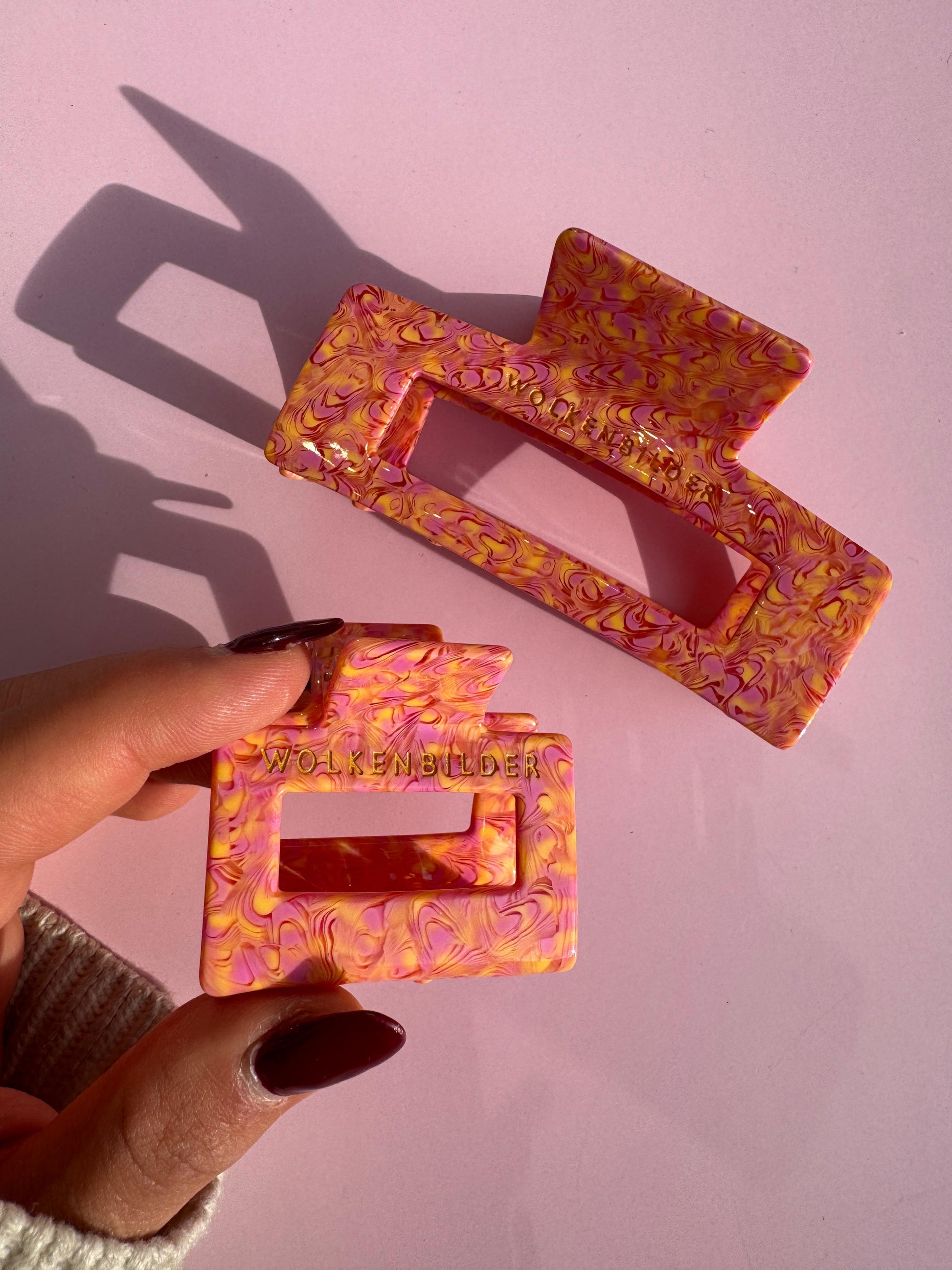 Marmorierte Haarklammer "SUE"