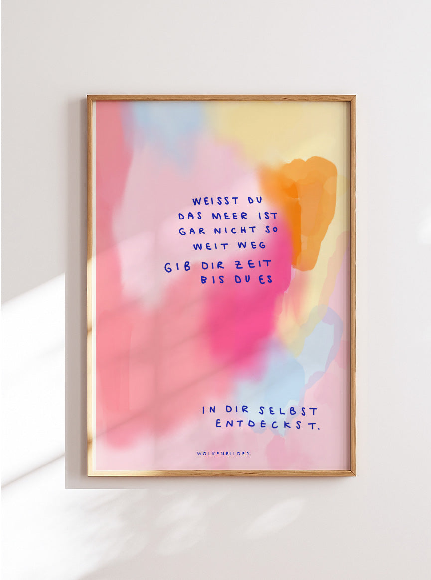 Poster No. 70  "MEER NICHT WEIT WEG - BUNT"