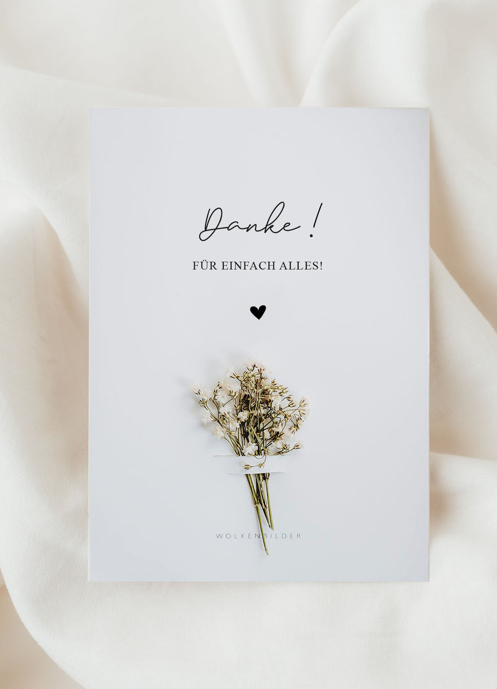 Postkarte mit echten trocken Blumen