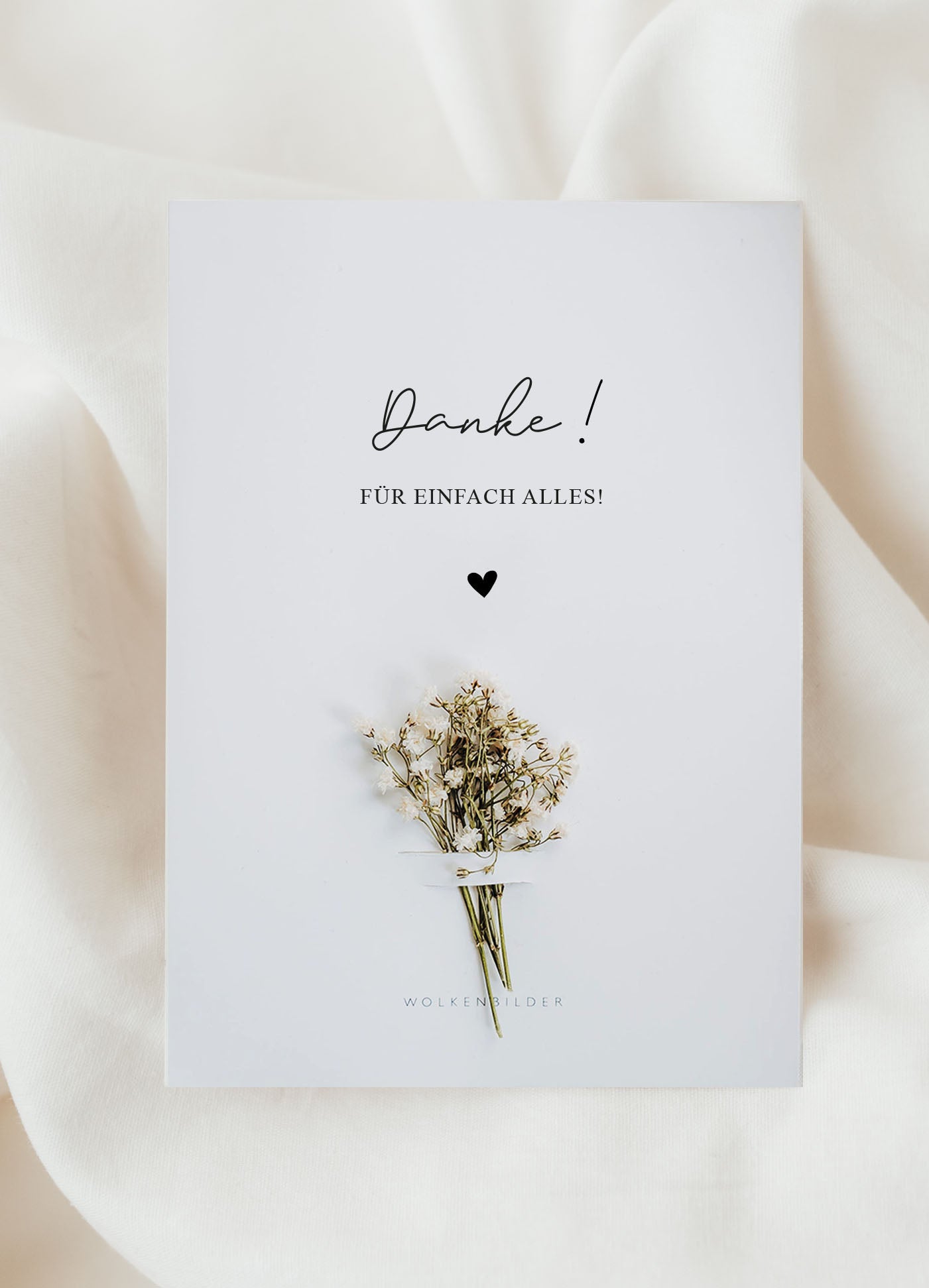 Postkarte mit echten trocken Blumen
