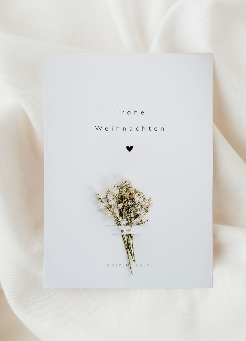 Postkarte mit echten trocken Blumen