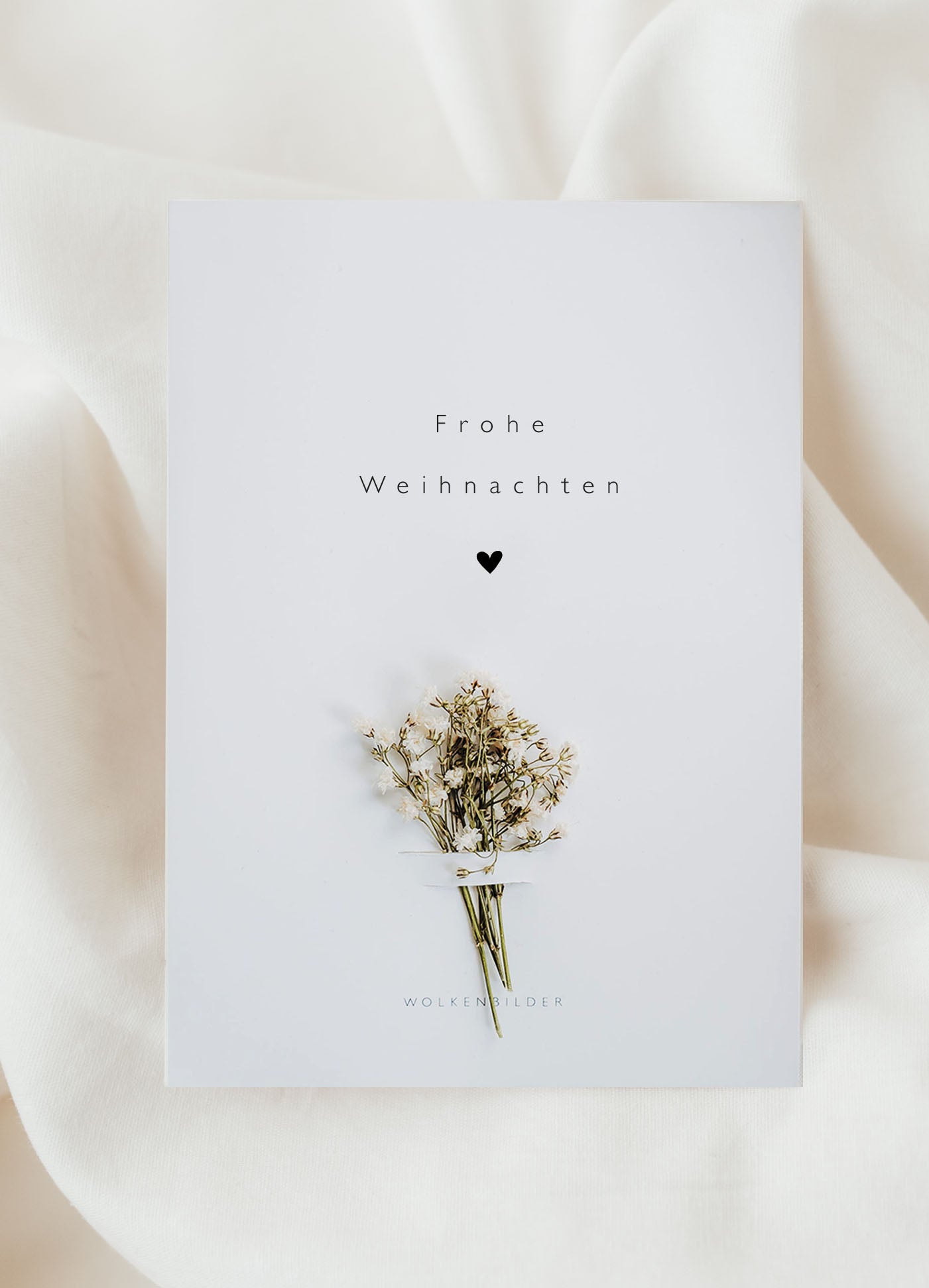 Postkarte mit echten trocken Blumen