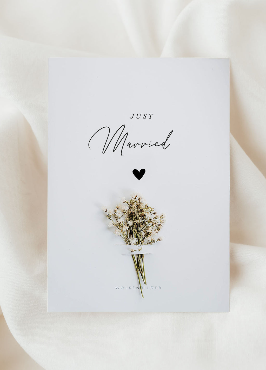 Postkarte mit echten trocken Blumen