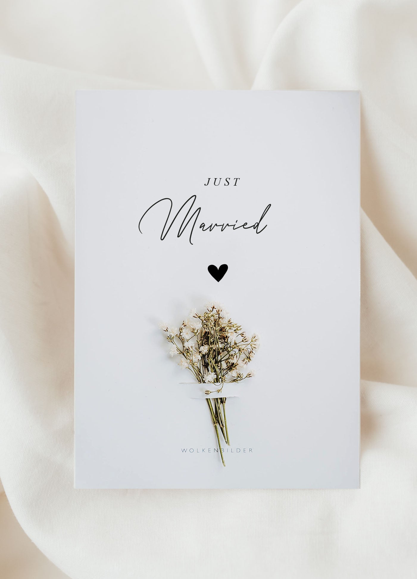 Postkarte mit echten trocken Blumen