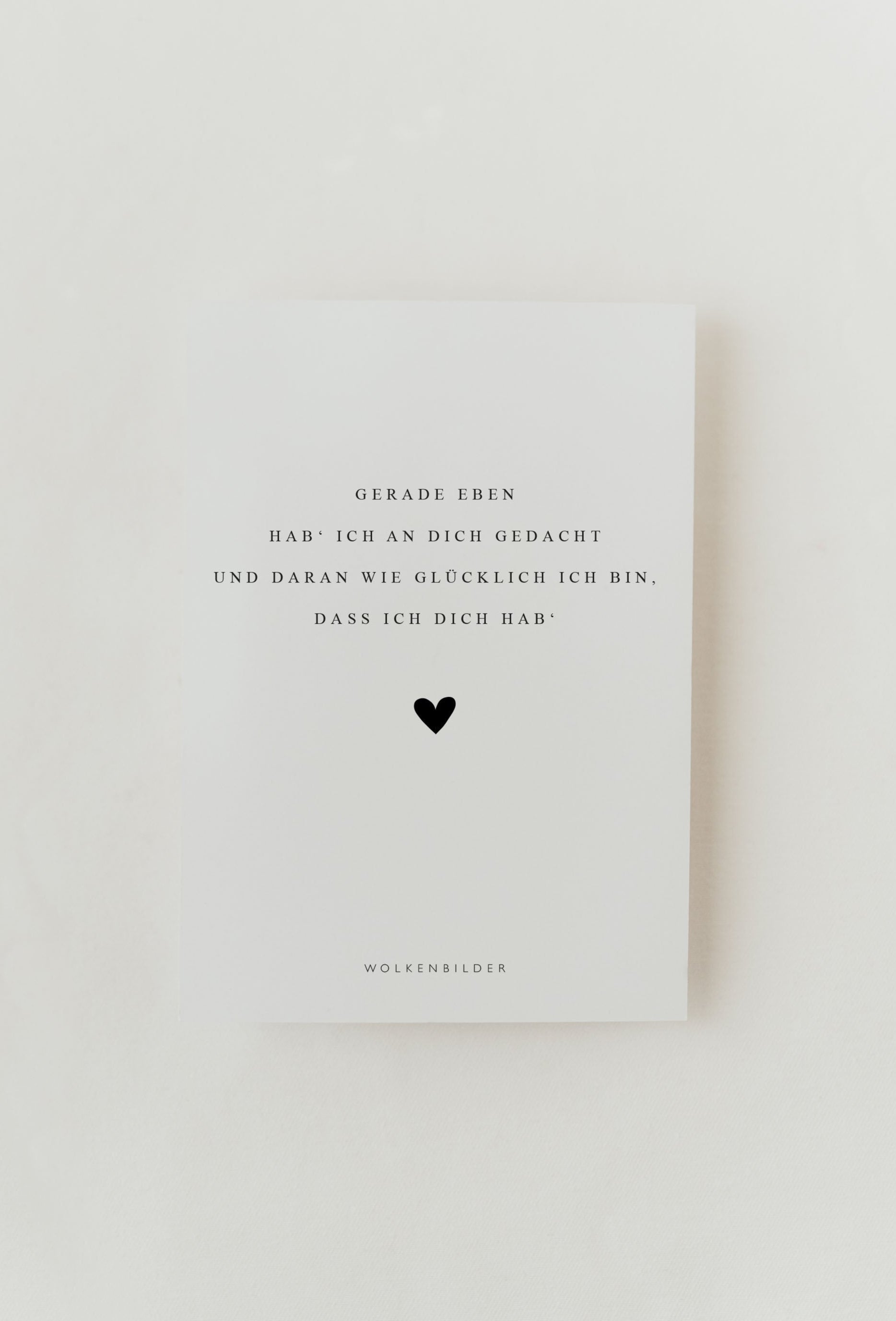 Postkarte No. 1 "GERADE EBEN"