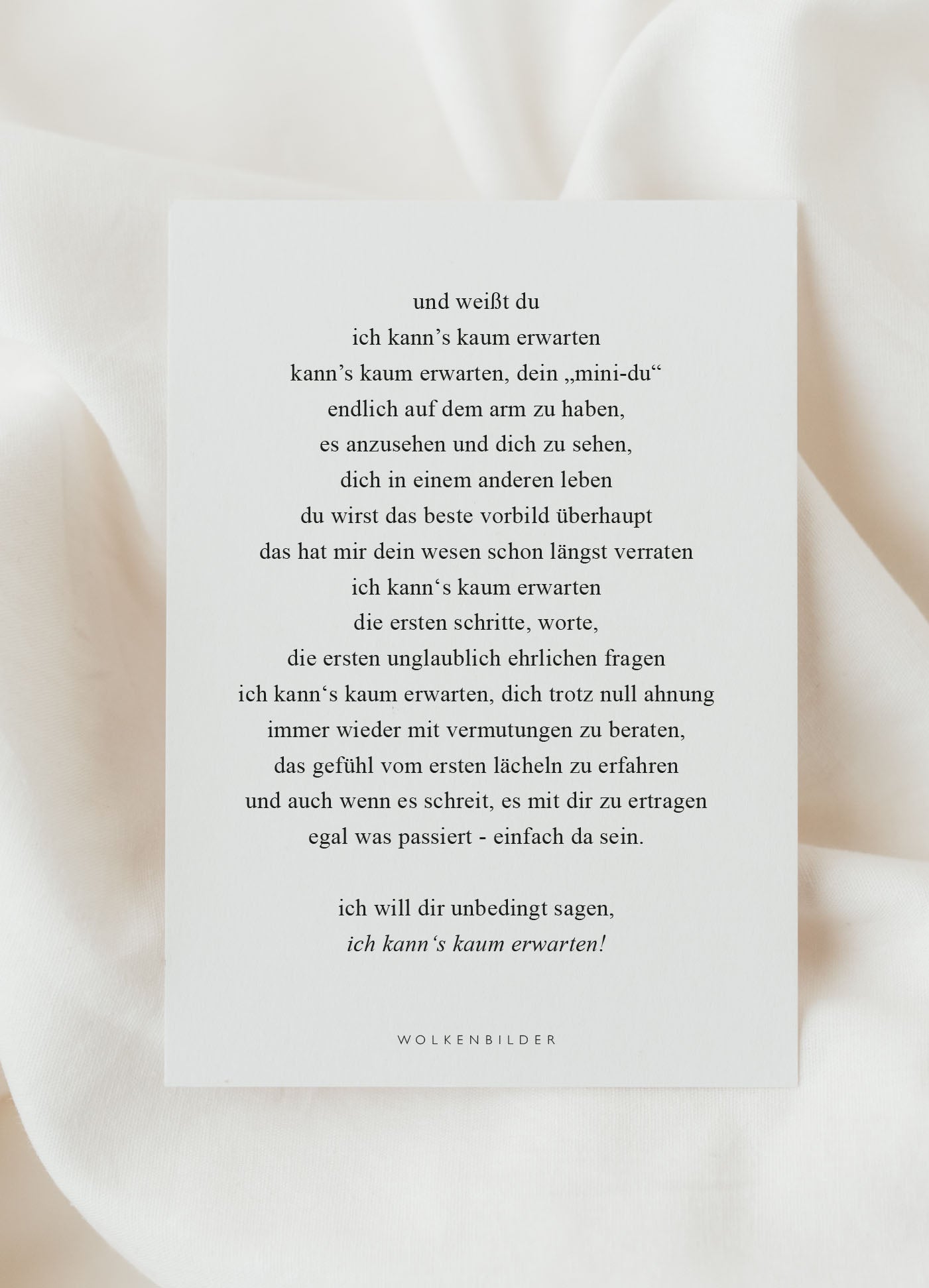 Postkarte No. 209 "KANN´S KAUM ERWARTEN"