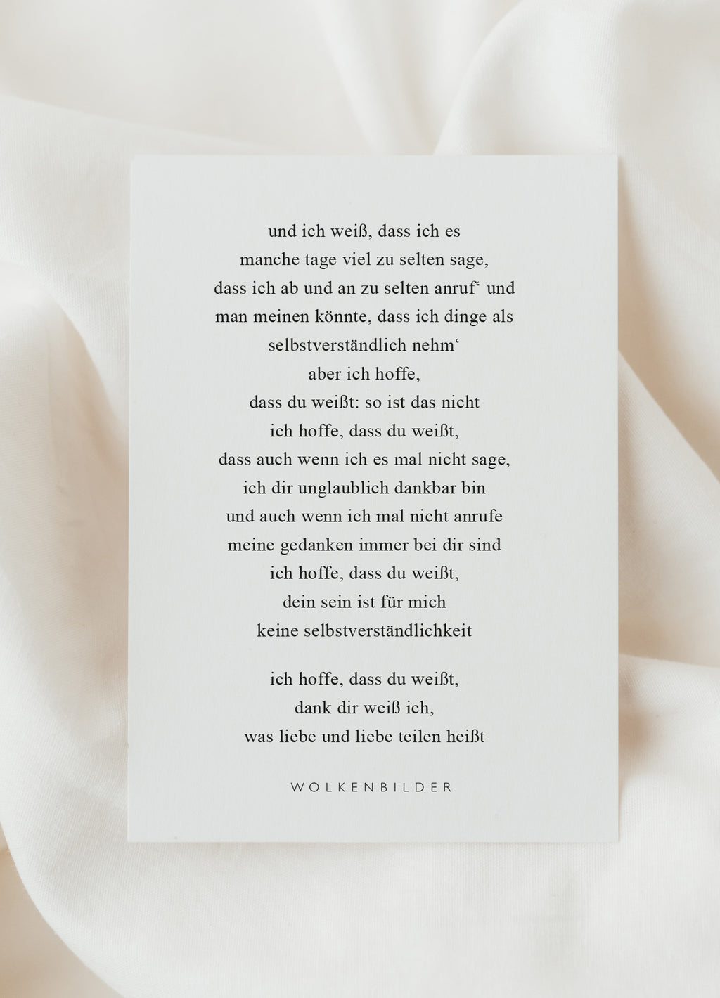 Postkarte No. 245 WAS LIEBE & LIEBE TEILEN HEIßT