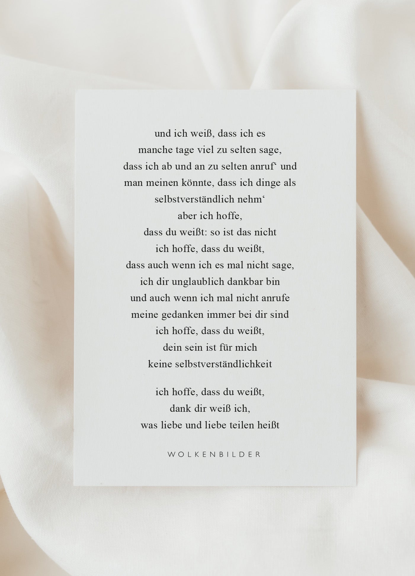 Postkarte No. 245 WAS LIEBE & LIEBE TEILEN HEIßT
