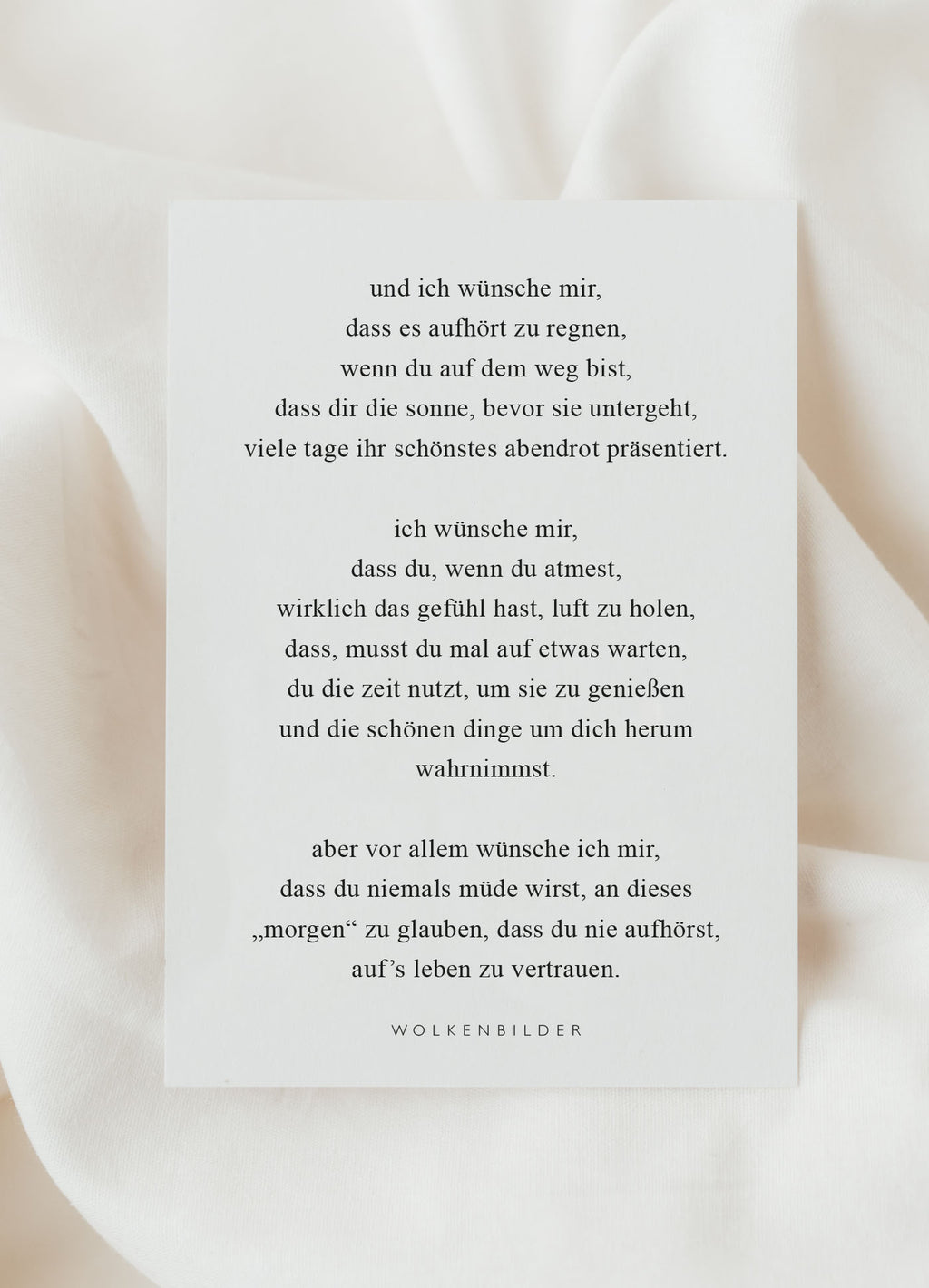 Postkarte No. 268 Ich wünsche mir - aufhört zu regnen