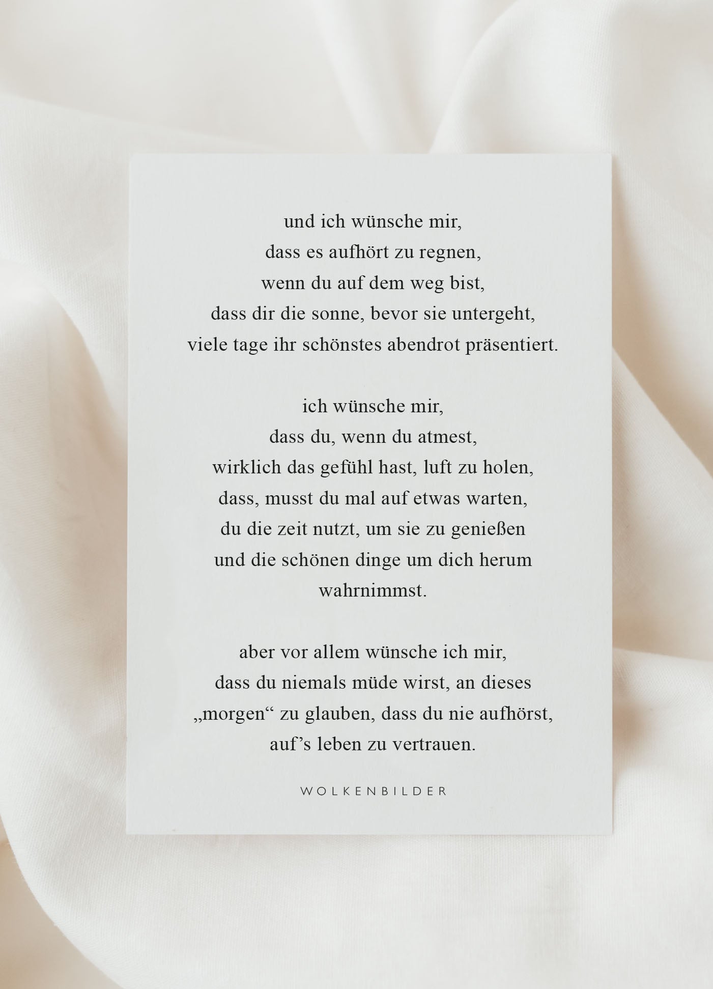 Postkarte No. 268 Ich wünsche mir - aufhört zu regnen
