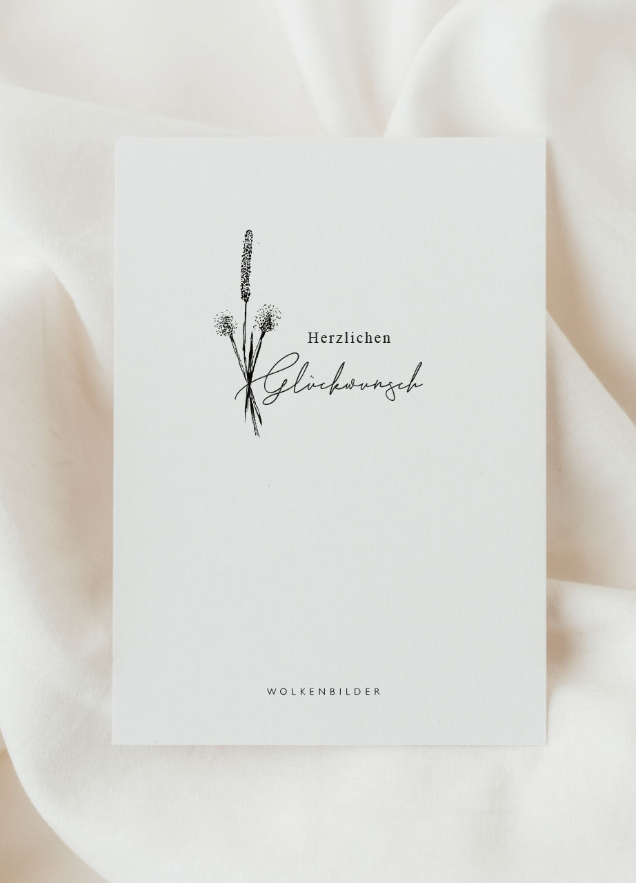 Klappkarte "HERZLICHEN GLÜCKWUNSCH"