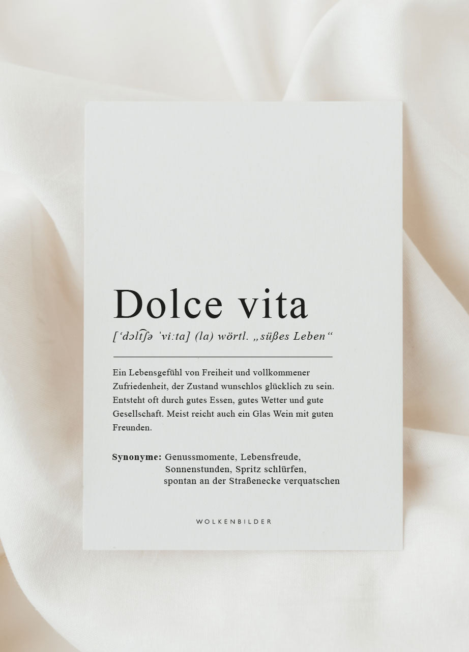 Postkarte No. 109 "DOLCE VITA"
