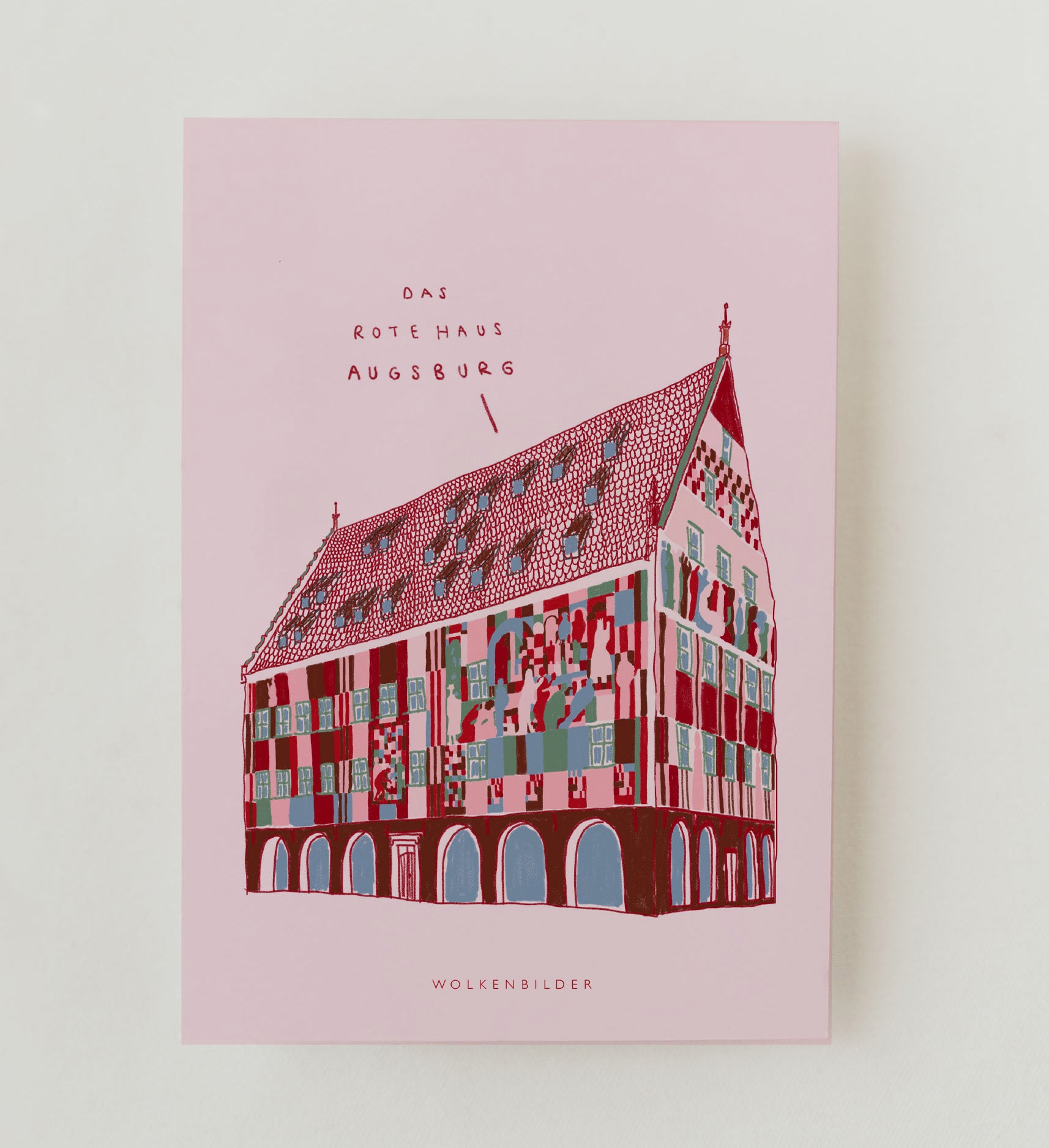 Postkarte No. 112.2 Das Rote Haus Augsburg
