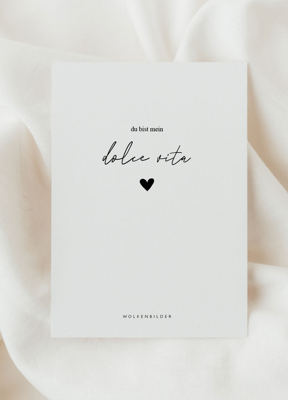 Postkarte No. 114 "DU BIST MEIN DOLCE VITA"