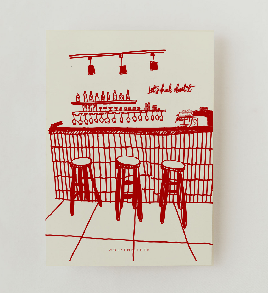 Postkarte No. 121.2 "LET'S DRINK ABOUT IT"