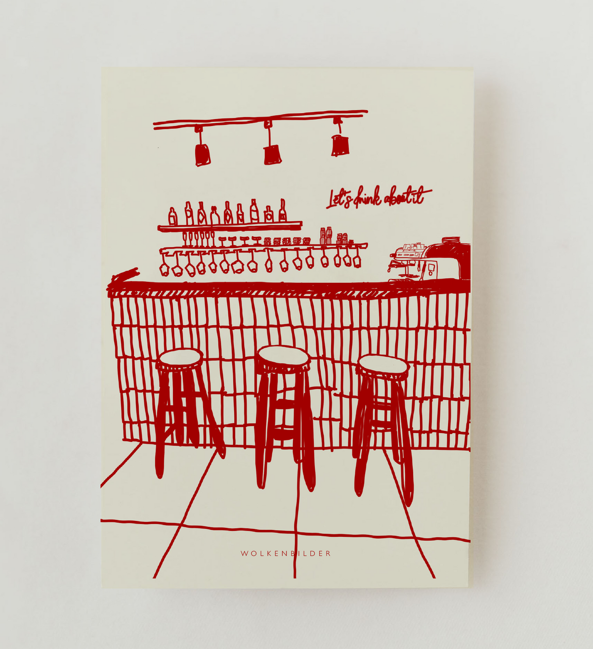 Postkarte No. 121.2 "LET'S DRINK ABOUT IT"