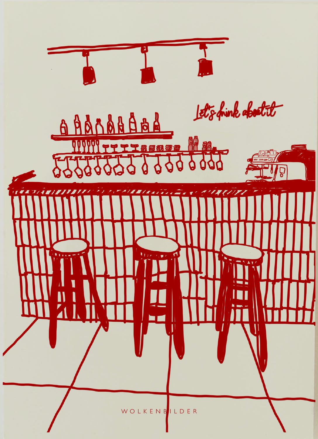 Postkarte No. 121.2 "LET'S DRINK ABOUT IT"