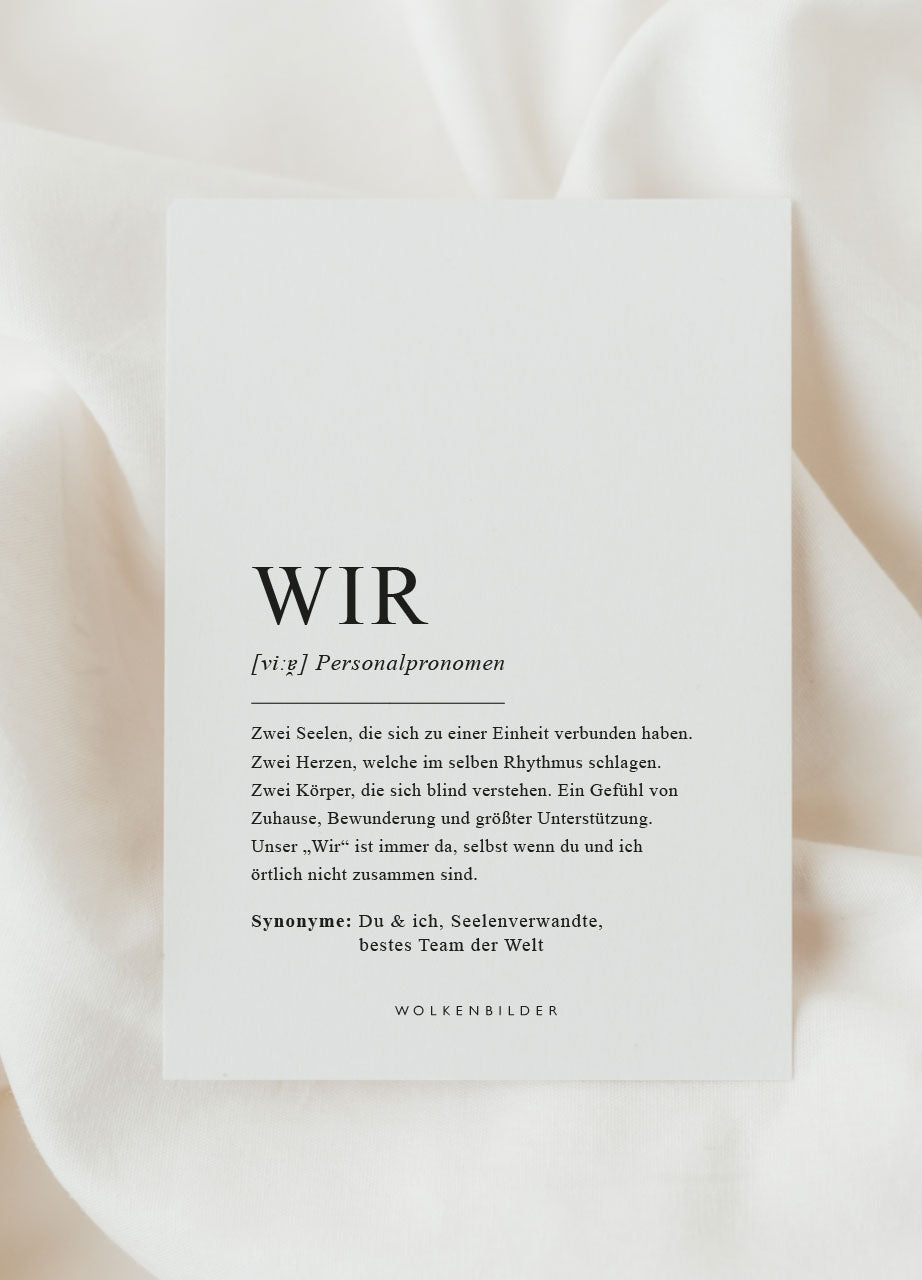 Postkarte No. 141 "WIR DEFINITION"